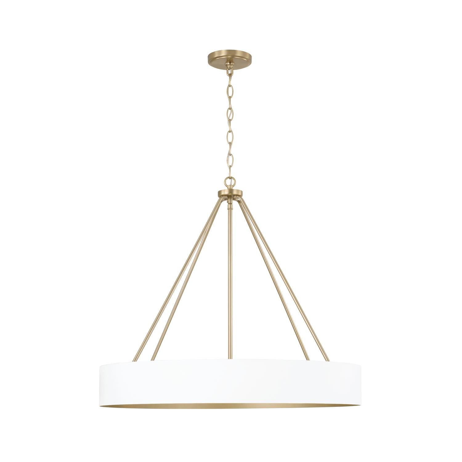 Shown in Matte Brass and White finish