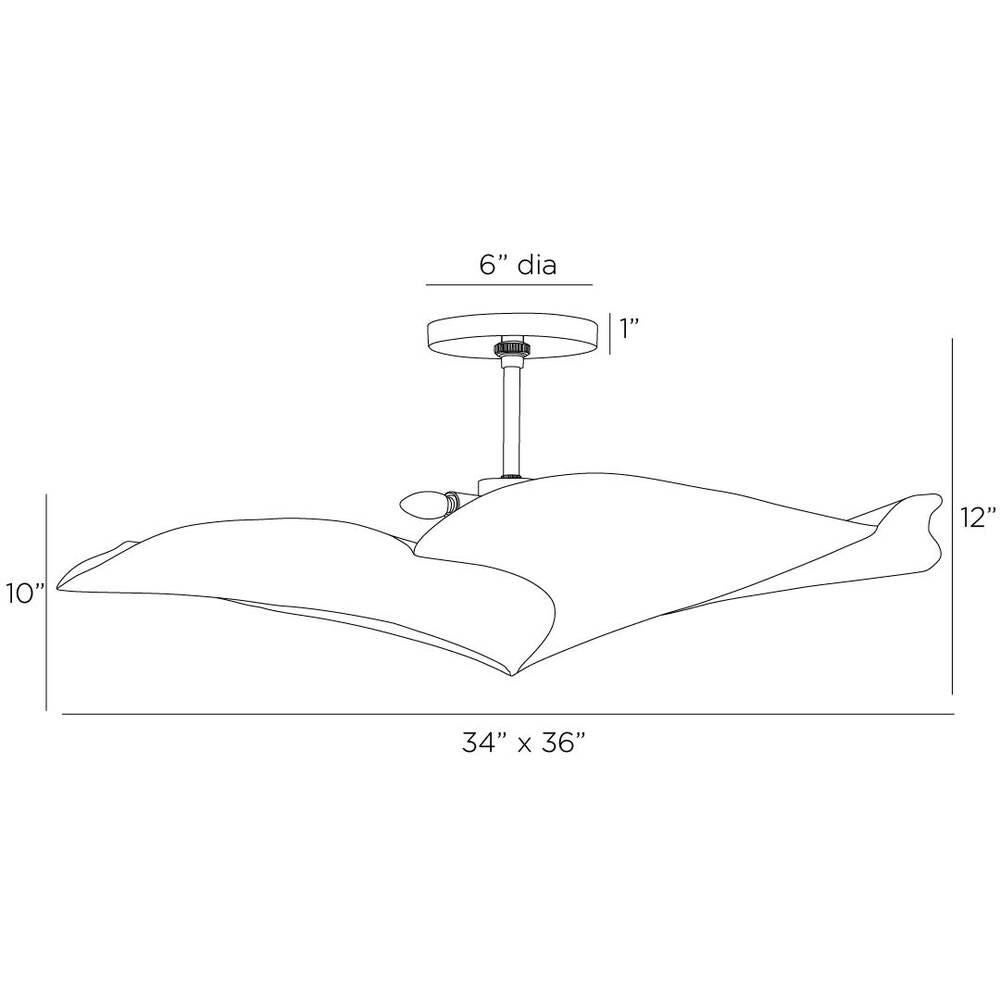 Daniella 34 Inch Semi Flush Mount by Arteriors Home