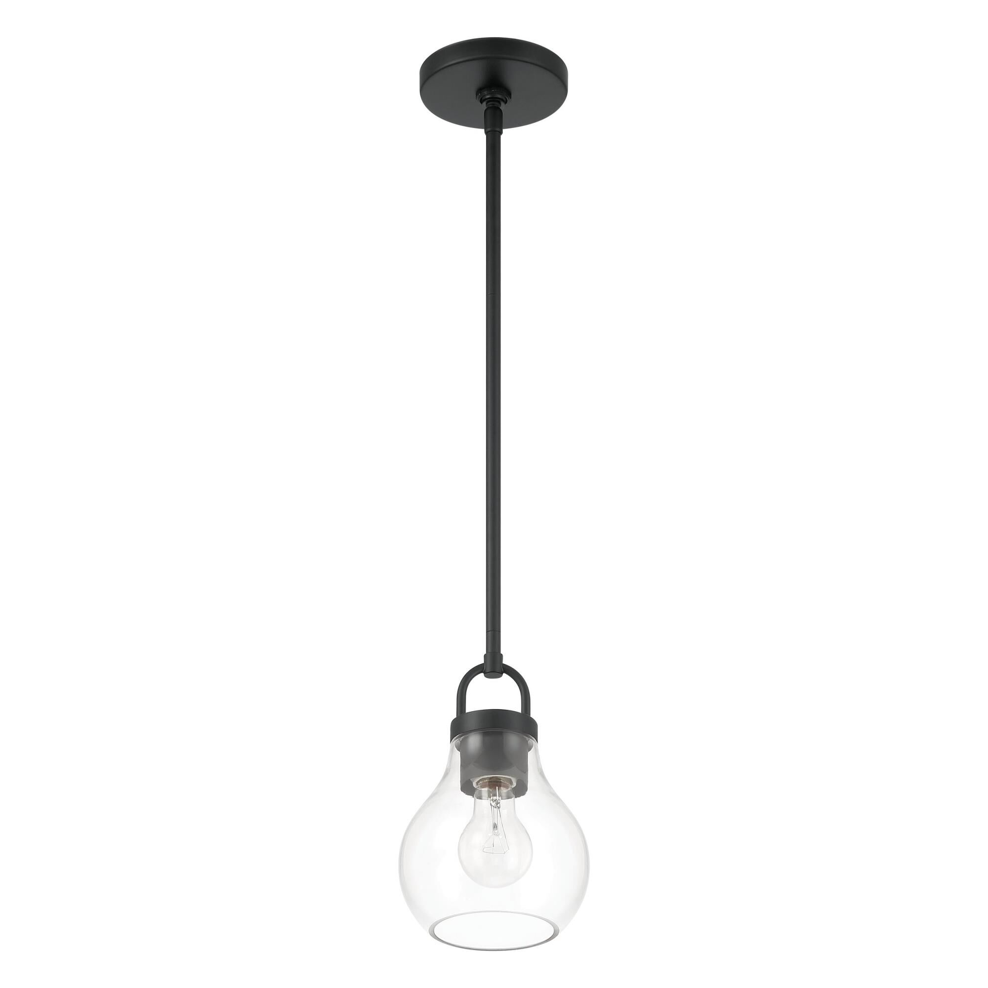 Shown in Matte Black finish and Clear glass