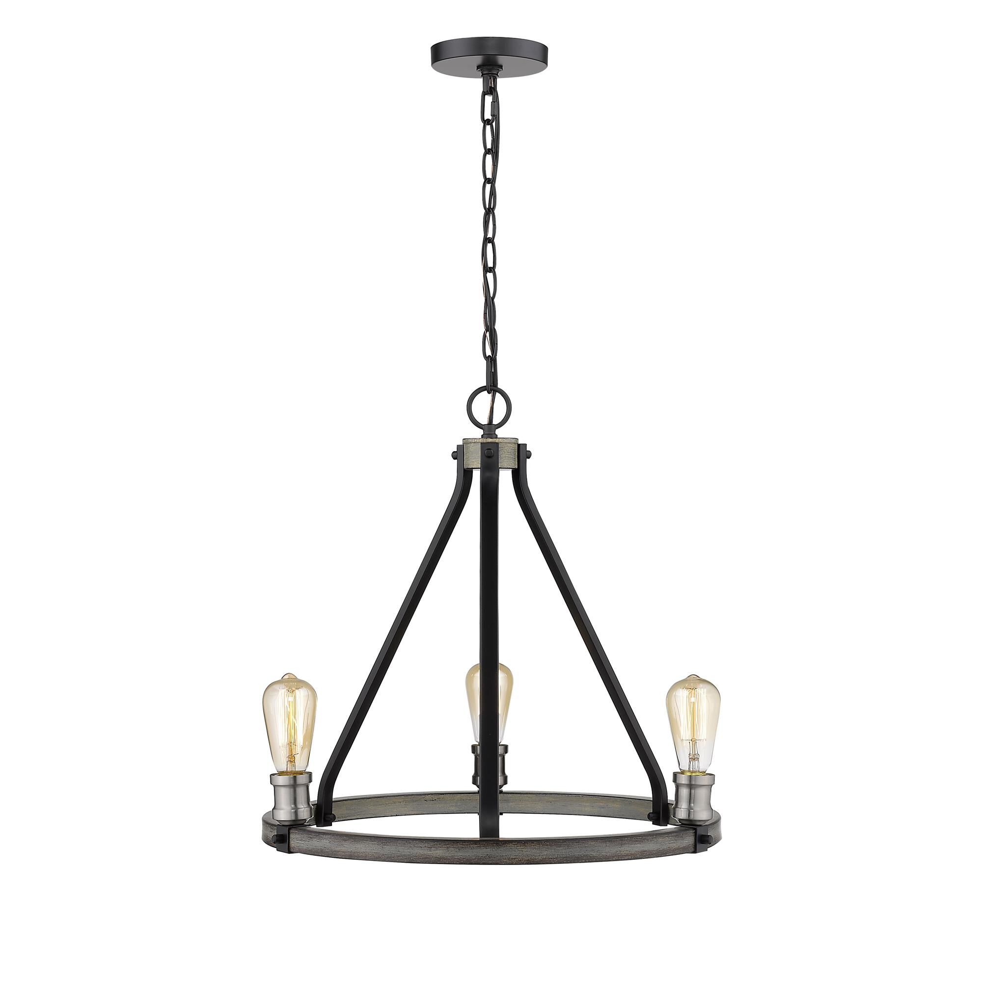Shown in Ashen Barnboard finish and --- glass and --- shade