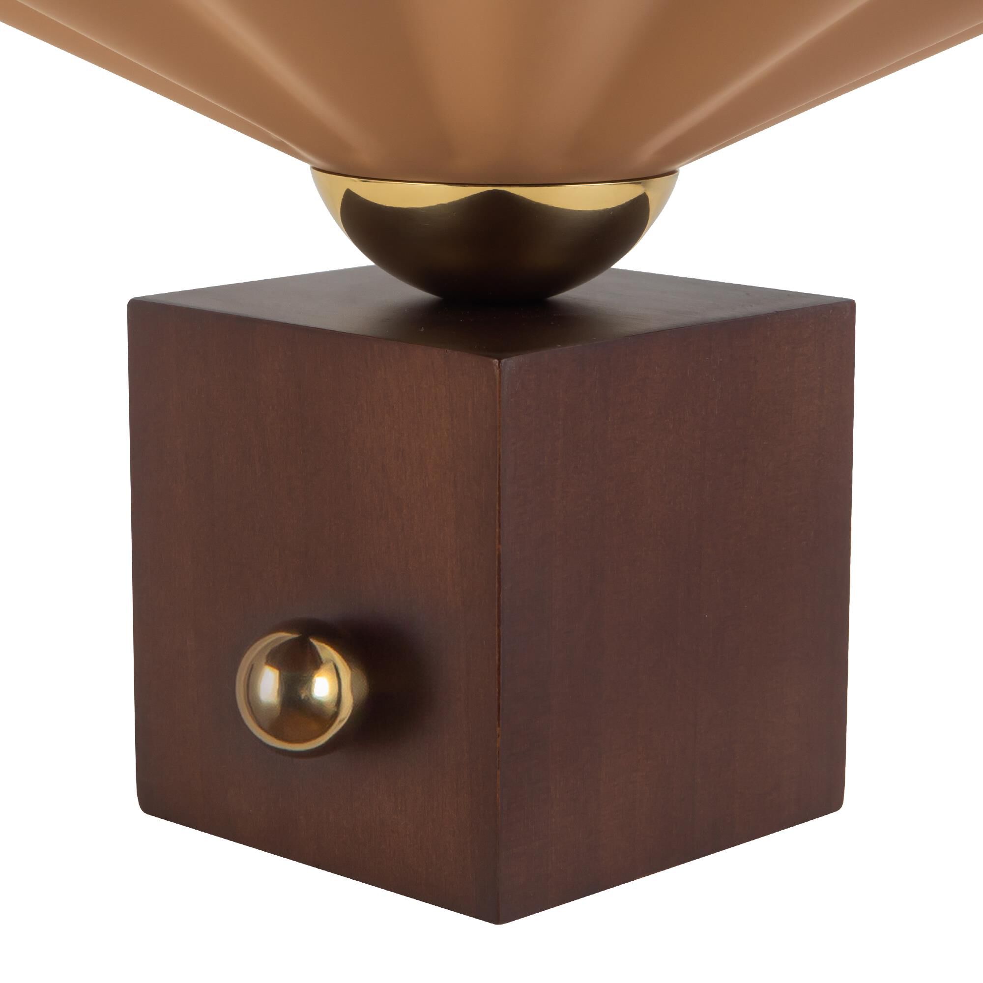 Shown in Peach finish and Matte Opal glass