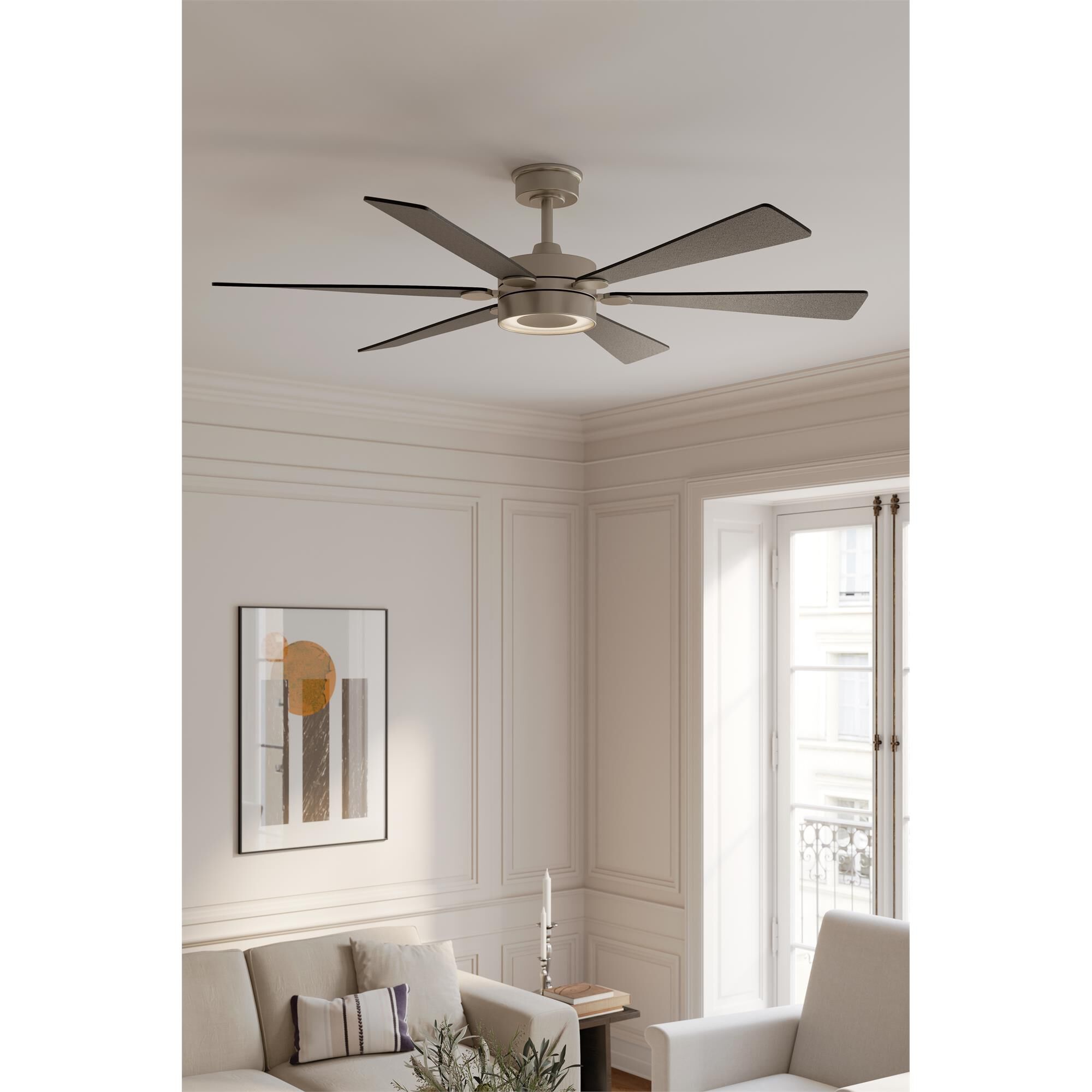 Shown in Brushed Nickel finish and Etched Lens glass