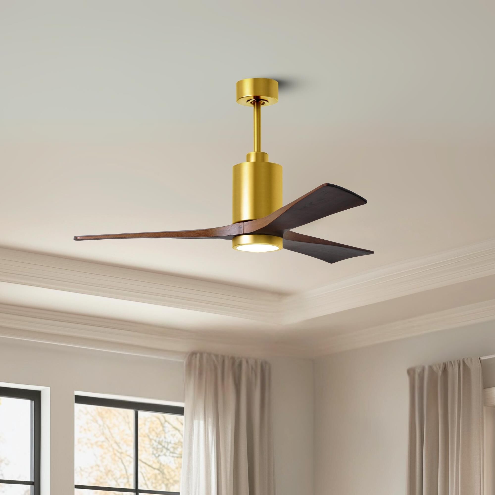 Patricia 52 Inch Ceiling Fan with Light Kit by Matthews Fan Company