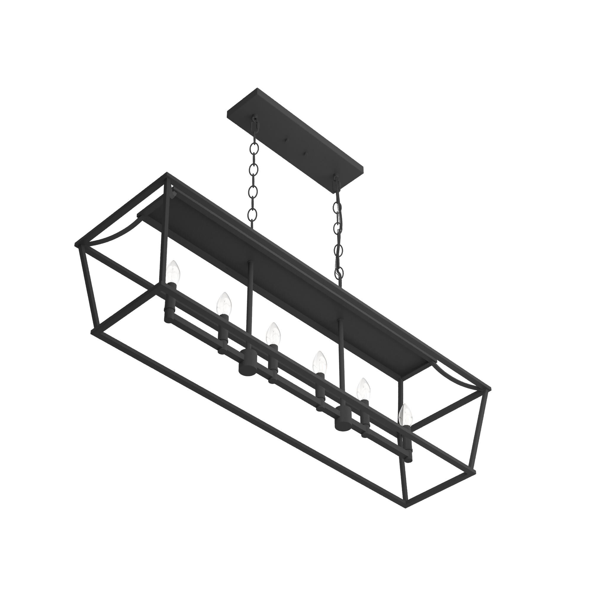 Laurel Ridge 42 Inch 6 Light Linear Suspension Light by Hunter Fan