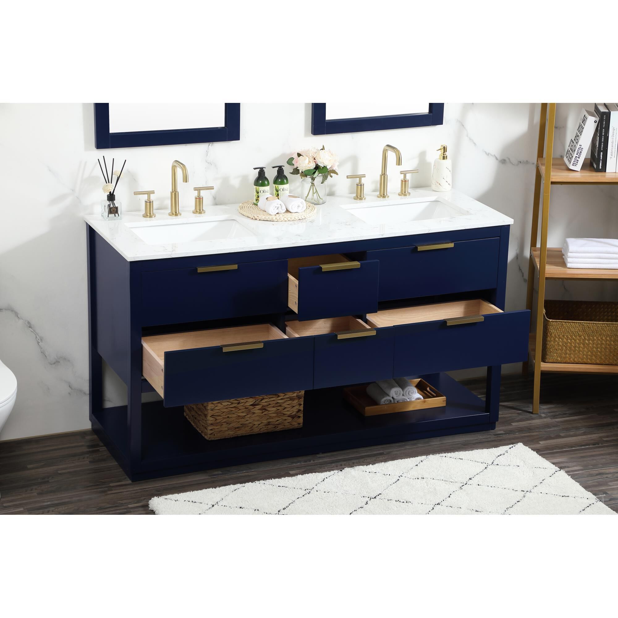 Larkin 60 Inch Bath Vanity by Elegant Decor