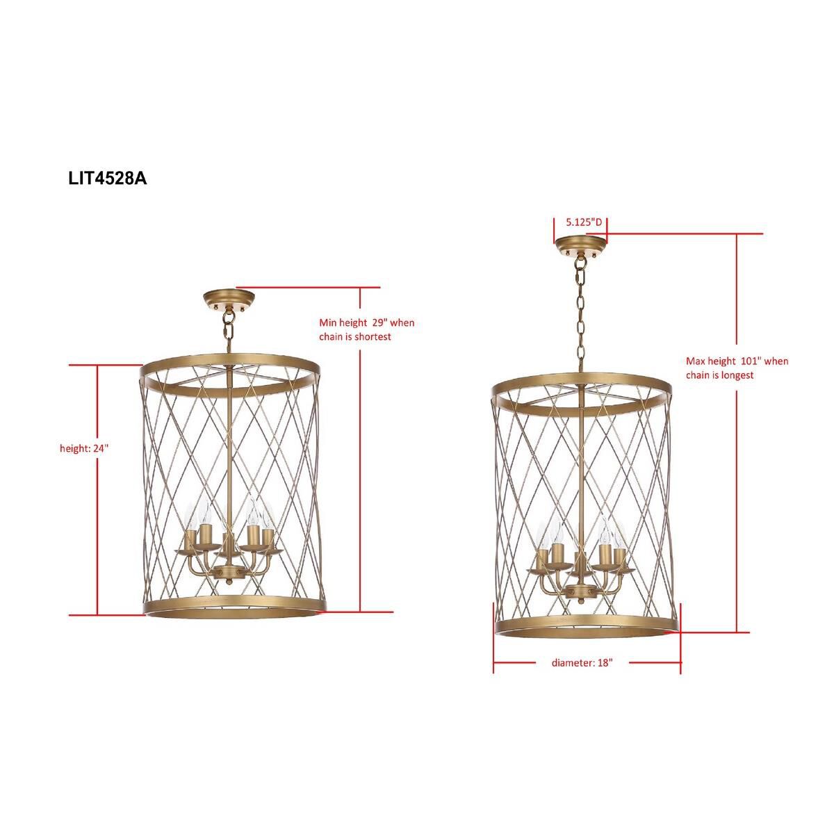 Alair Adjustable 18 Inch Cage Pendant by Safavieh