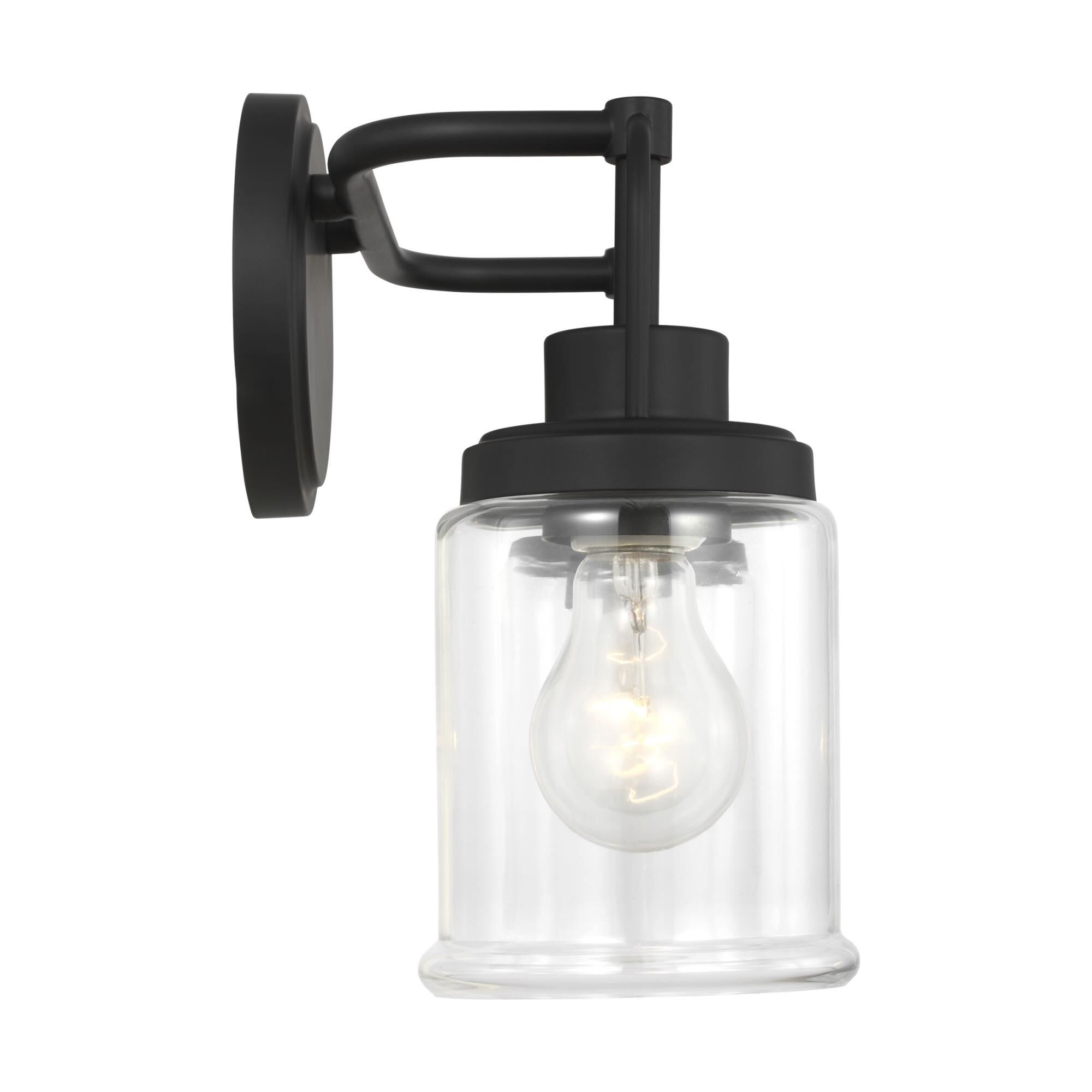 Shown in Midnight Black finish and Clear glass