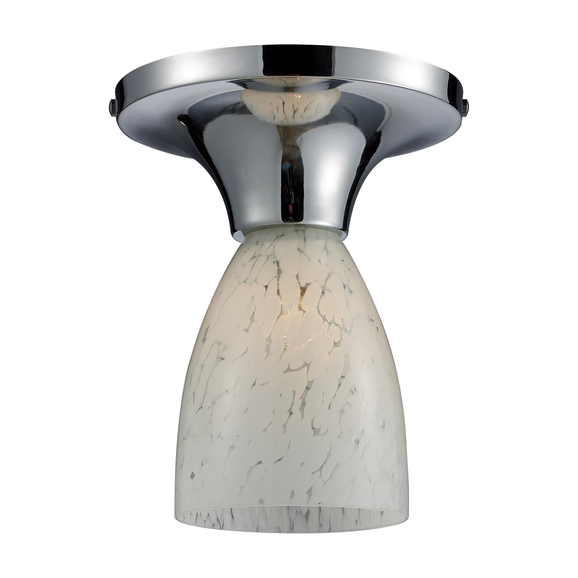 Shown in Polished Chrome finish and Snow White glass