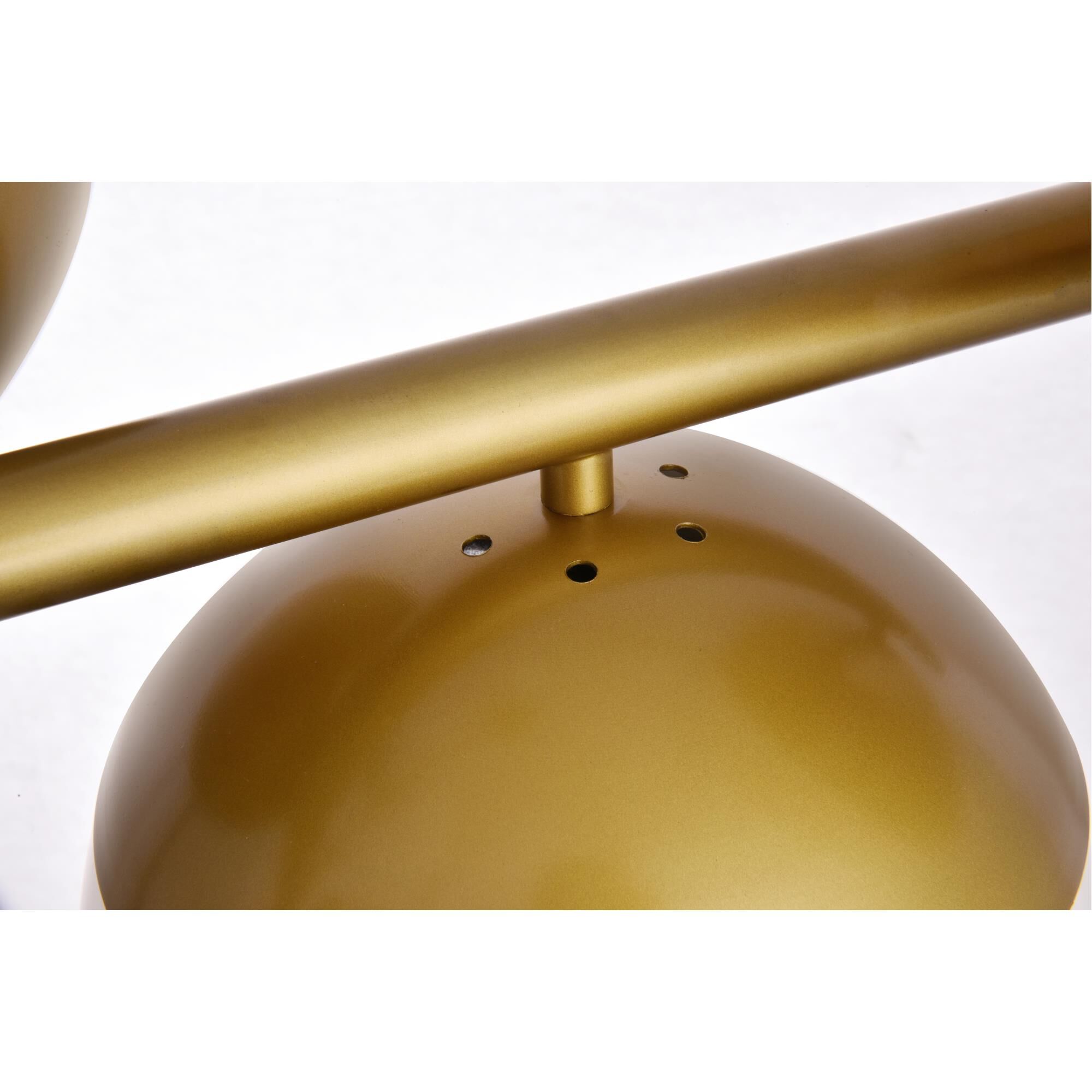 Shown in Brass finish and Frosted White  glass