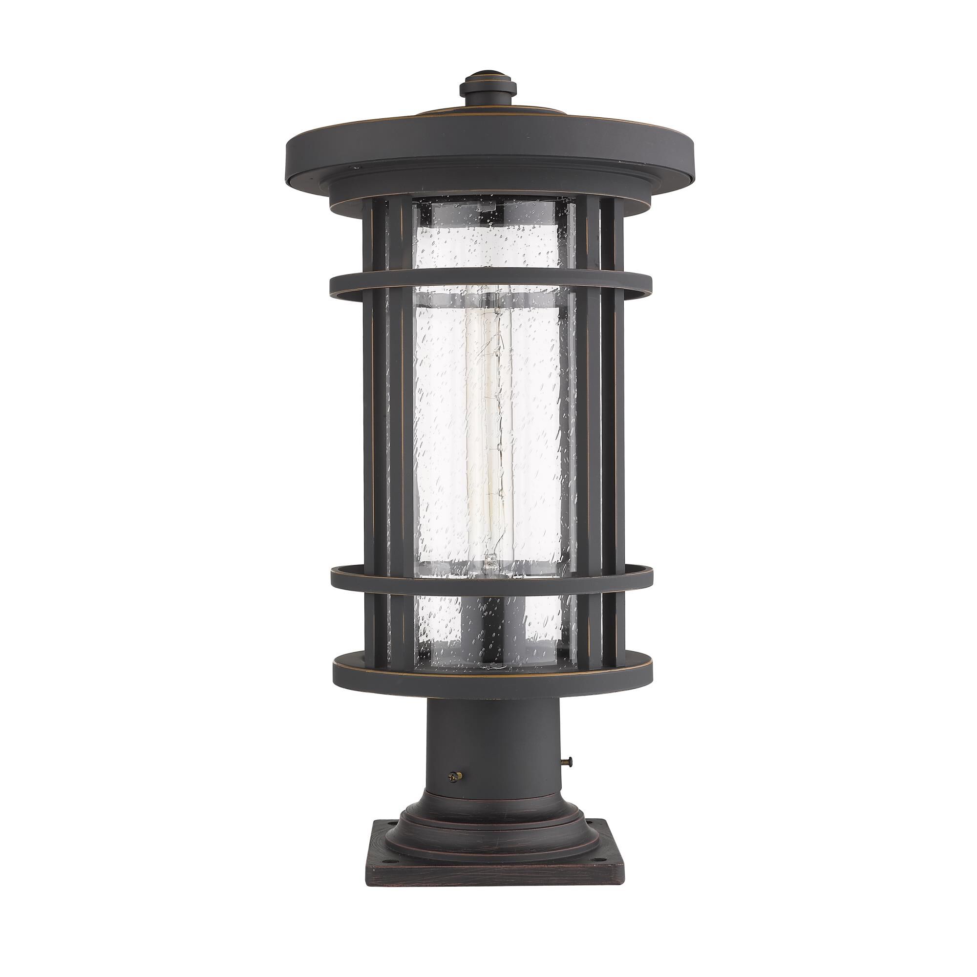 Shown in Oil Rubbed Bronze finish and Glass shade
