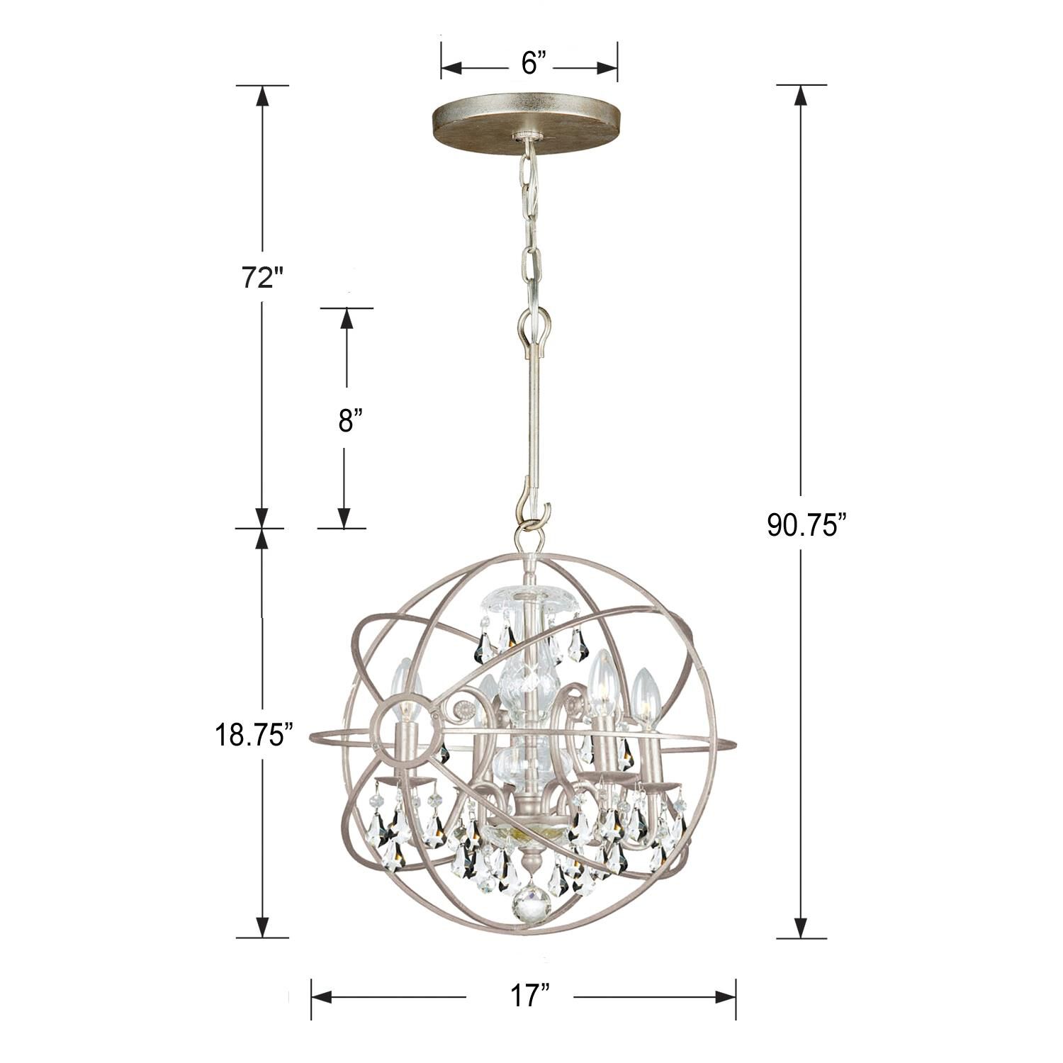 Solaris 17 Inch Large Pendant by Crystorama