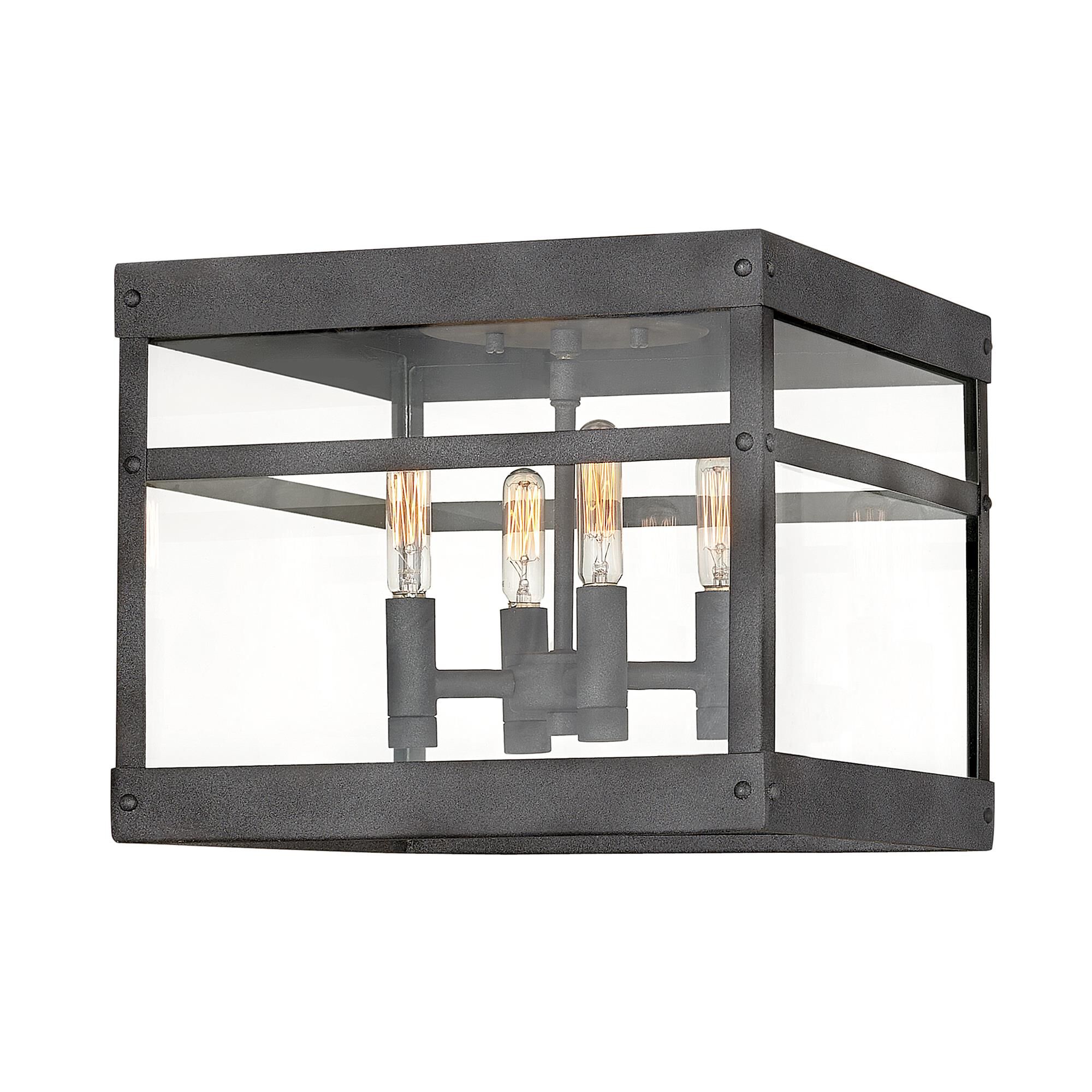 Porter 12 Inch 4 Light Outdoor Flush Mount,