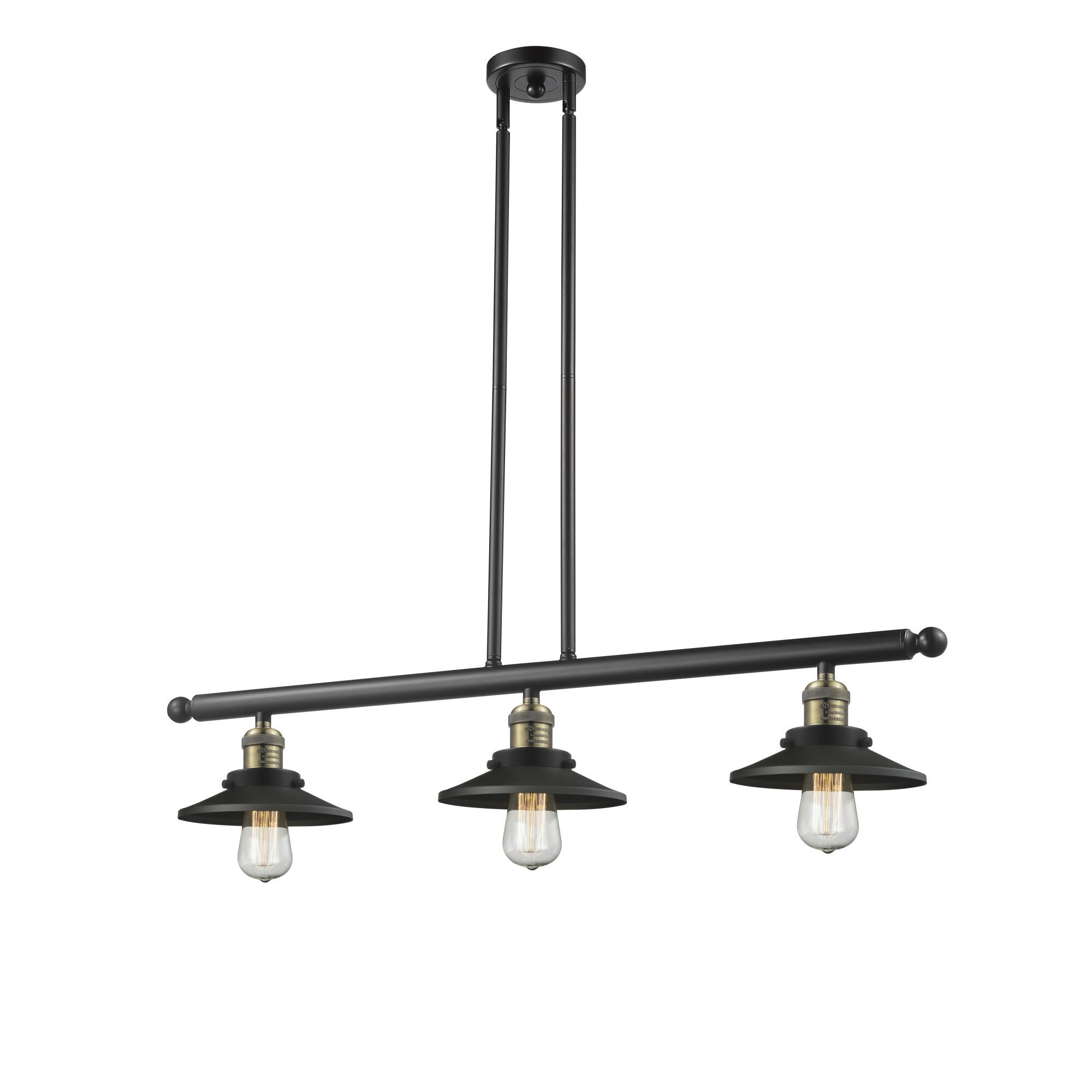 Bruno Marashlian Railroad 36 Inch 3 Light Linear Suspension Light by Innovations Lighting