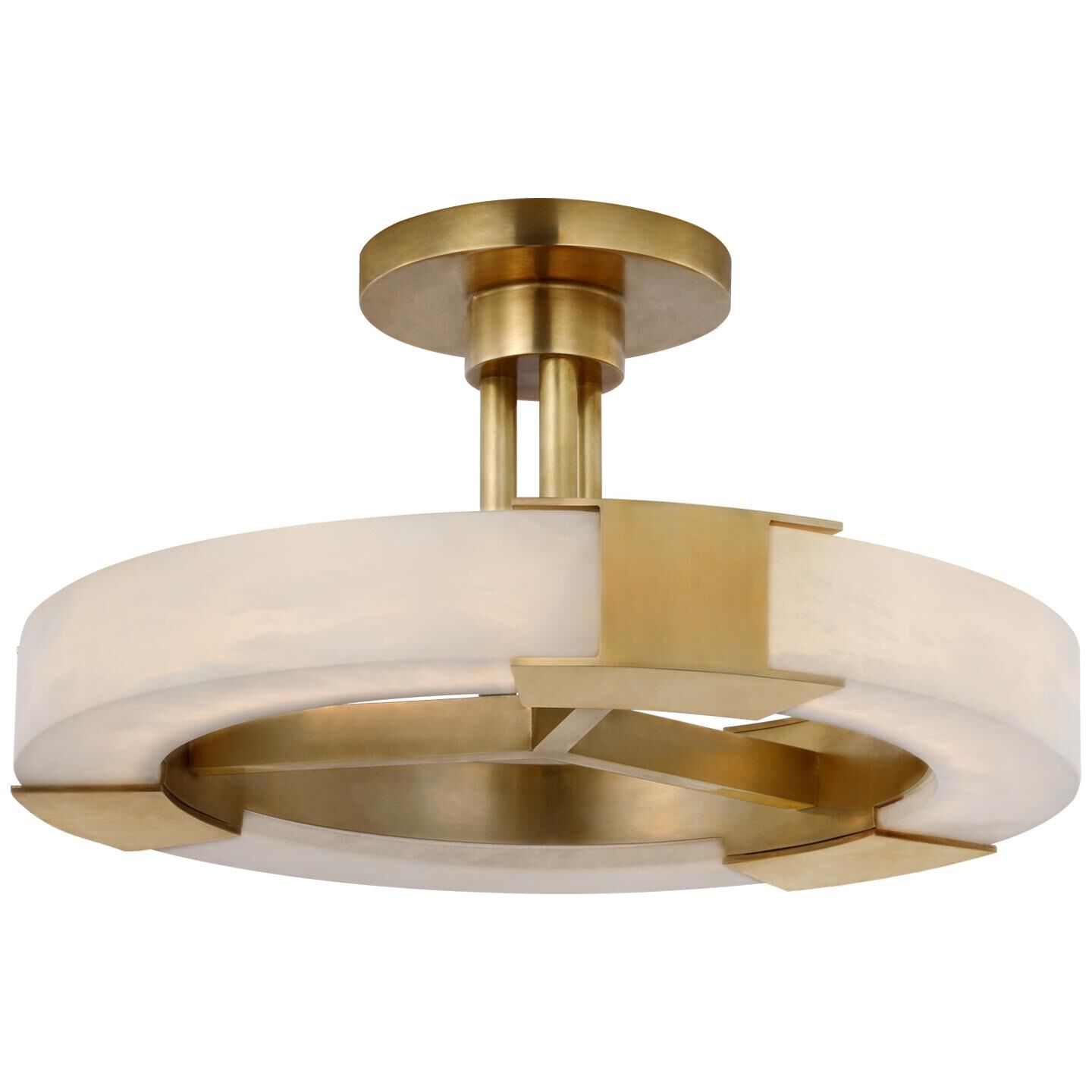 Shown in Antique-Burnished Brass and Alabaster finish