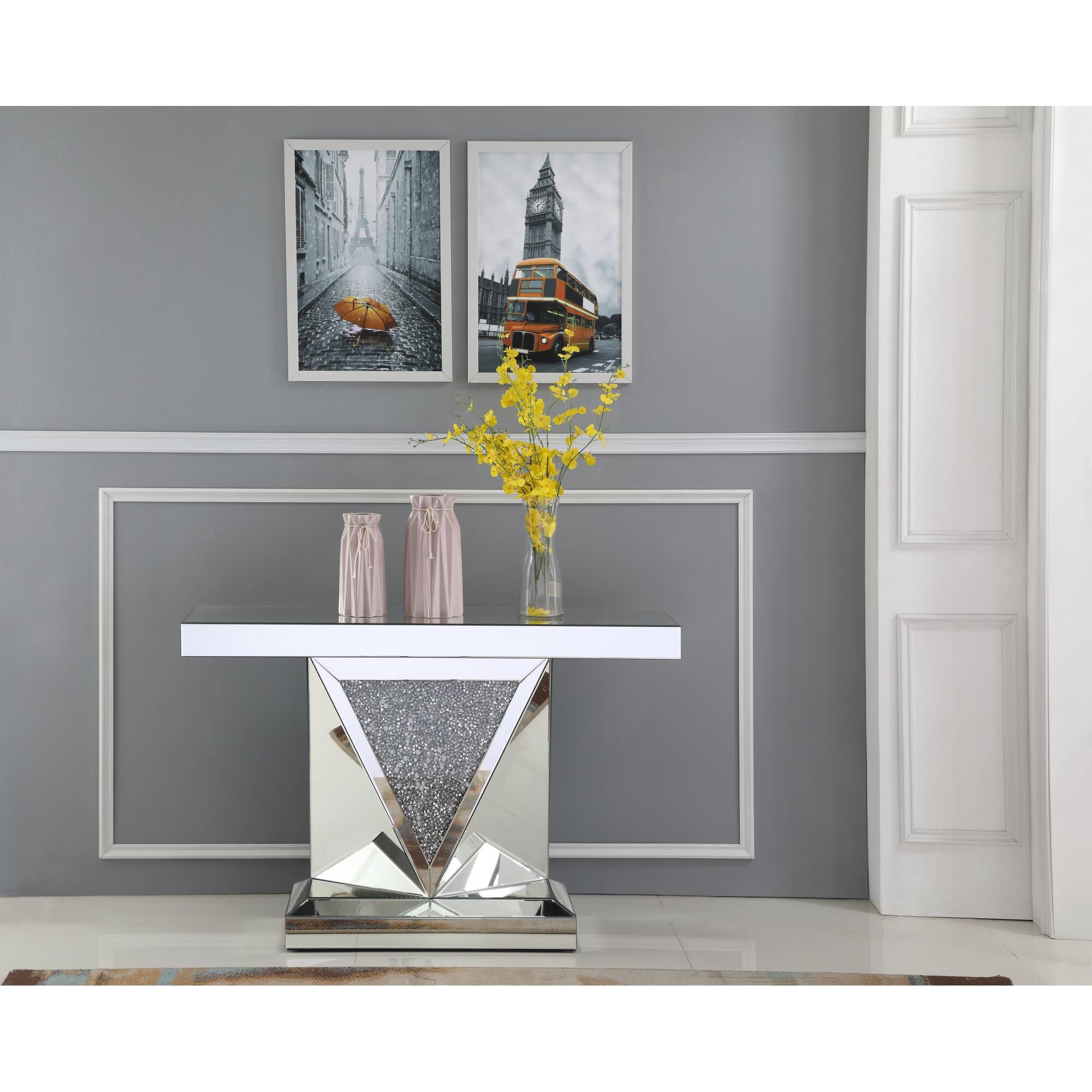 Shown in Clear Mirror finish and Royal Cut - Silver crystal