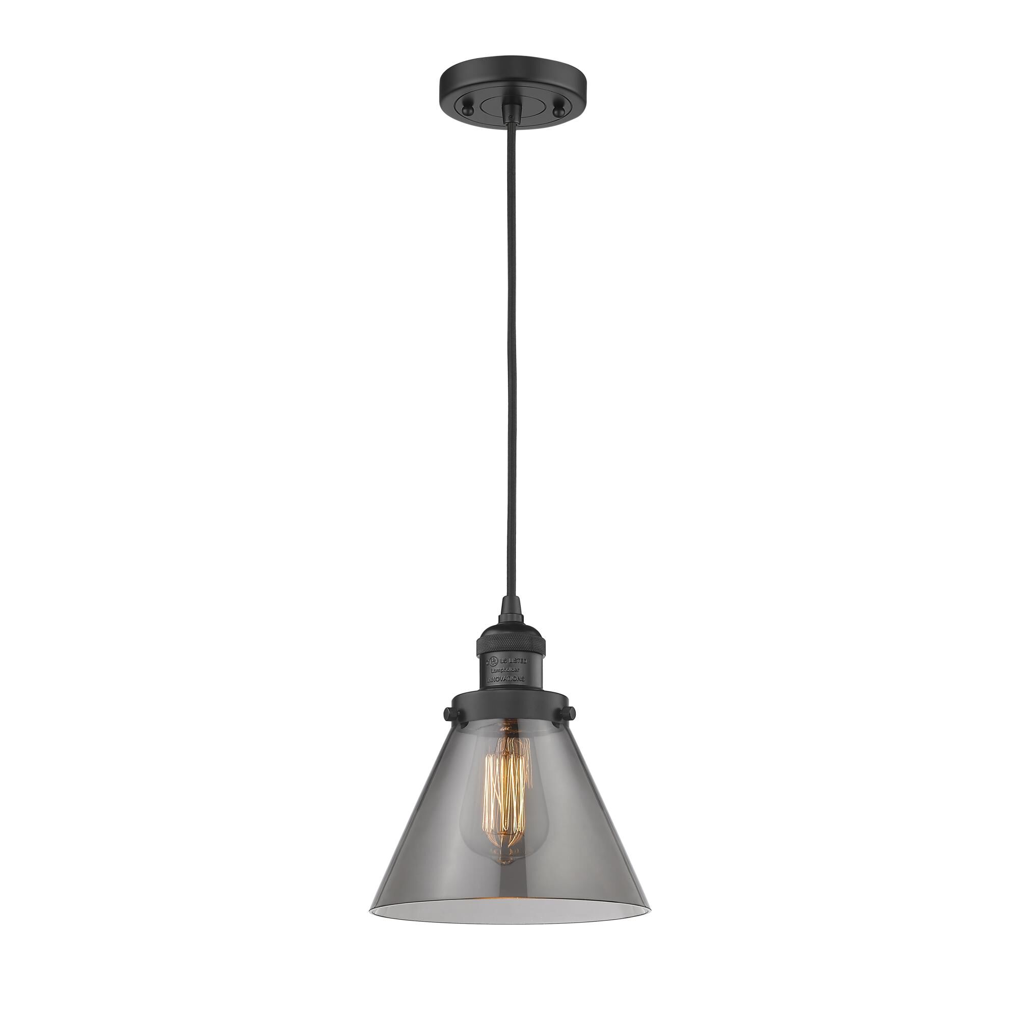 Shown in Matte Black finish and Smoked glass