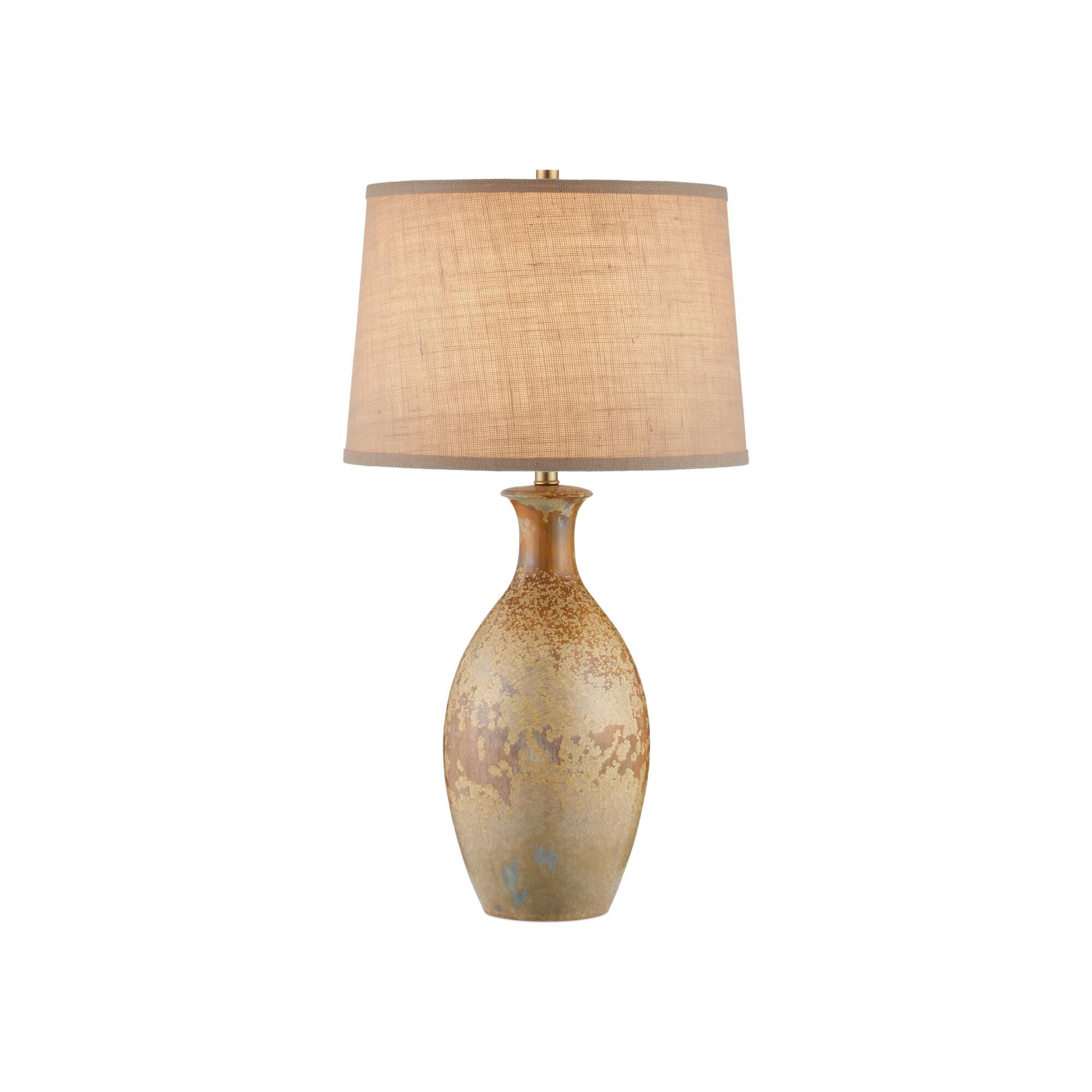 Shown in Ochre finish and White Burlap shade