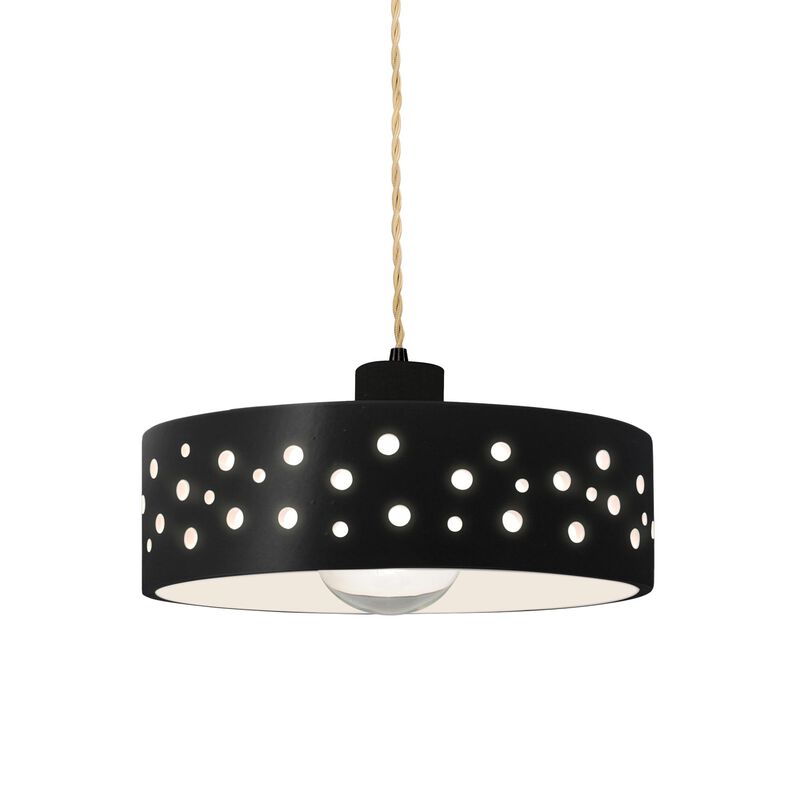 Perforated Dish 12 Inch Mini Pendant by Justice Design Group
