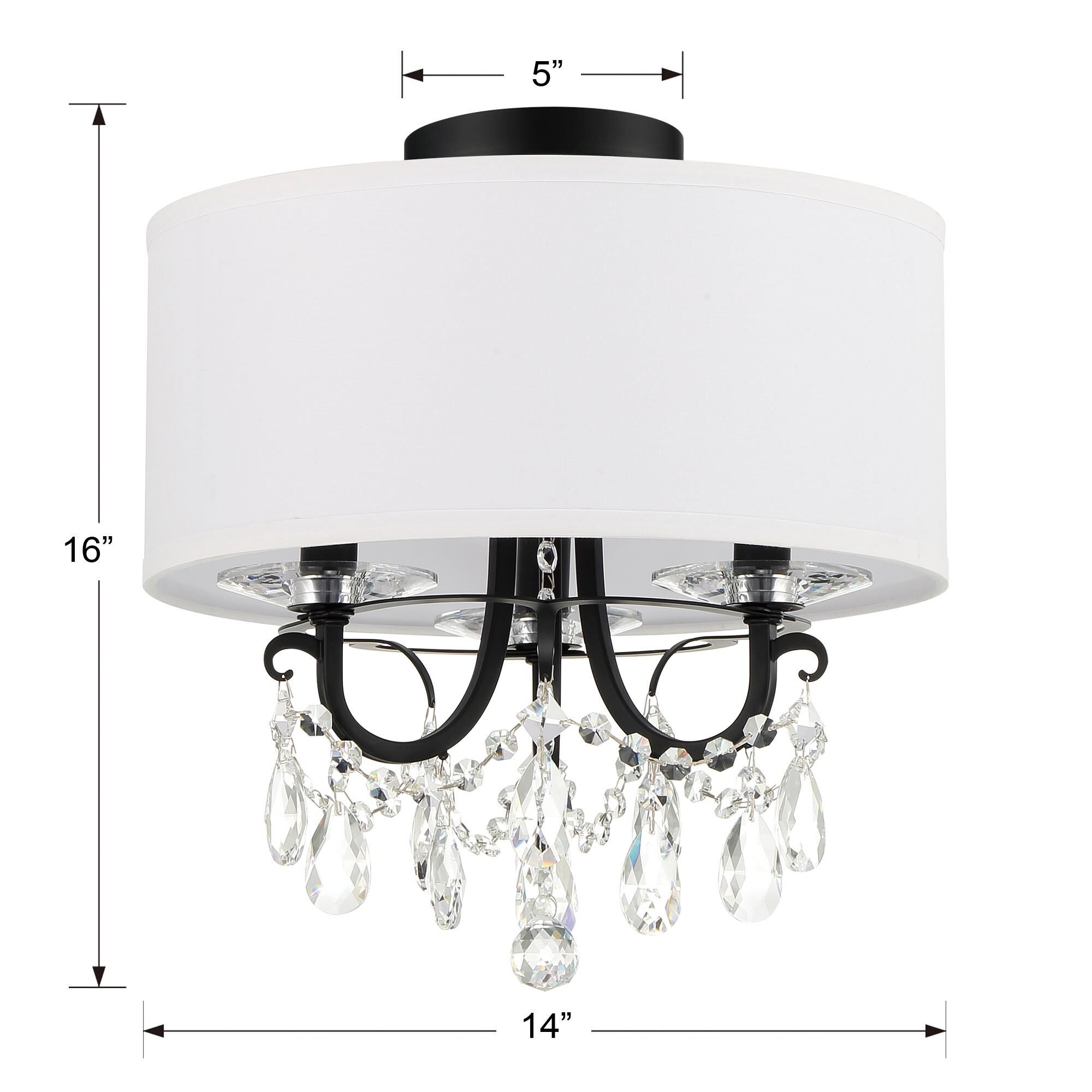 Othello 14 Inch 3 Light Mini Chandelier by Crystorama
