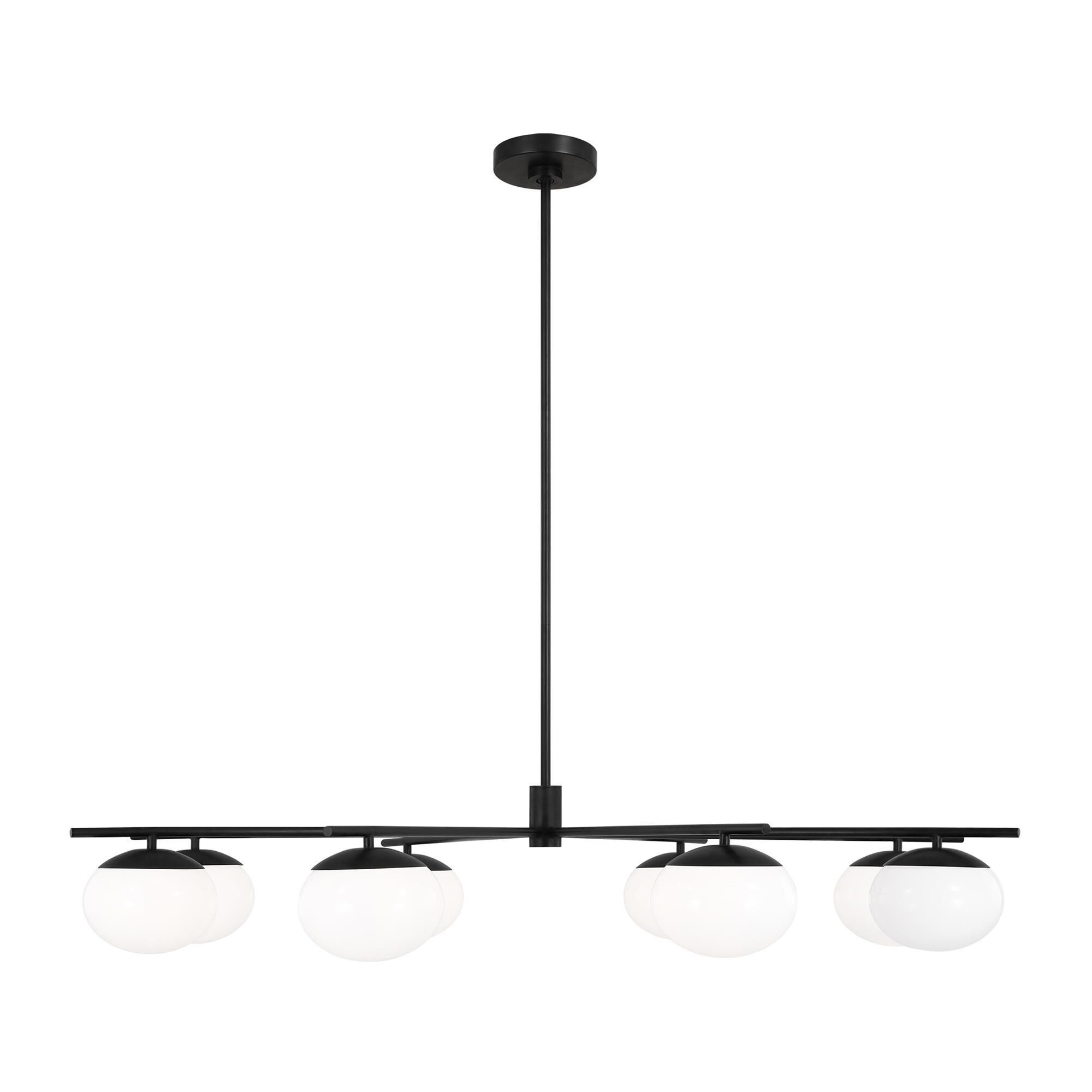 Shown in Aged Iron finish and Milk White Glass s shade