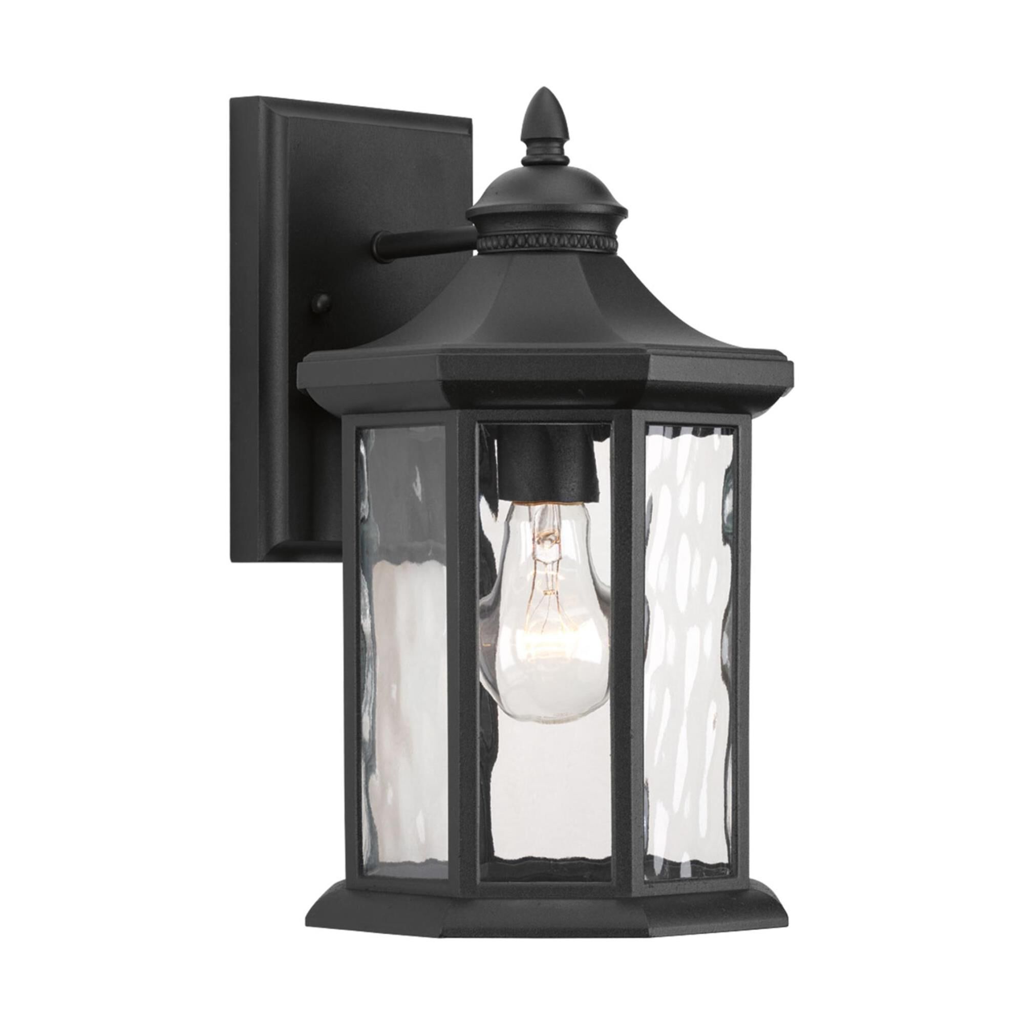 Shown in Black finish and Clear Water glass