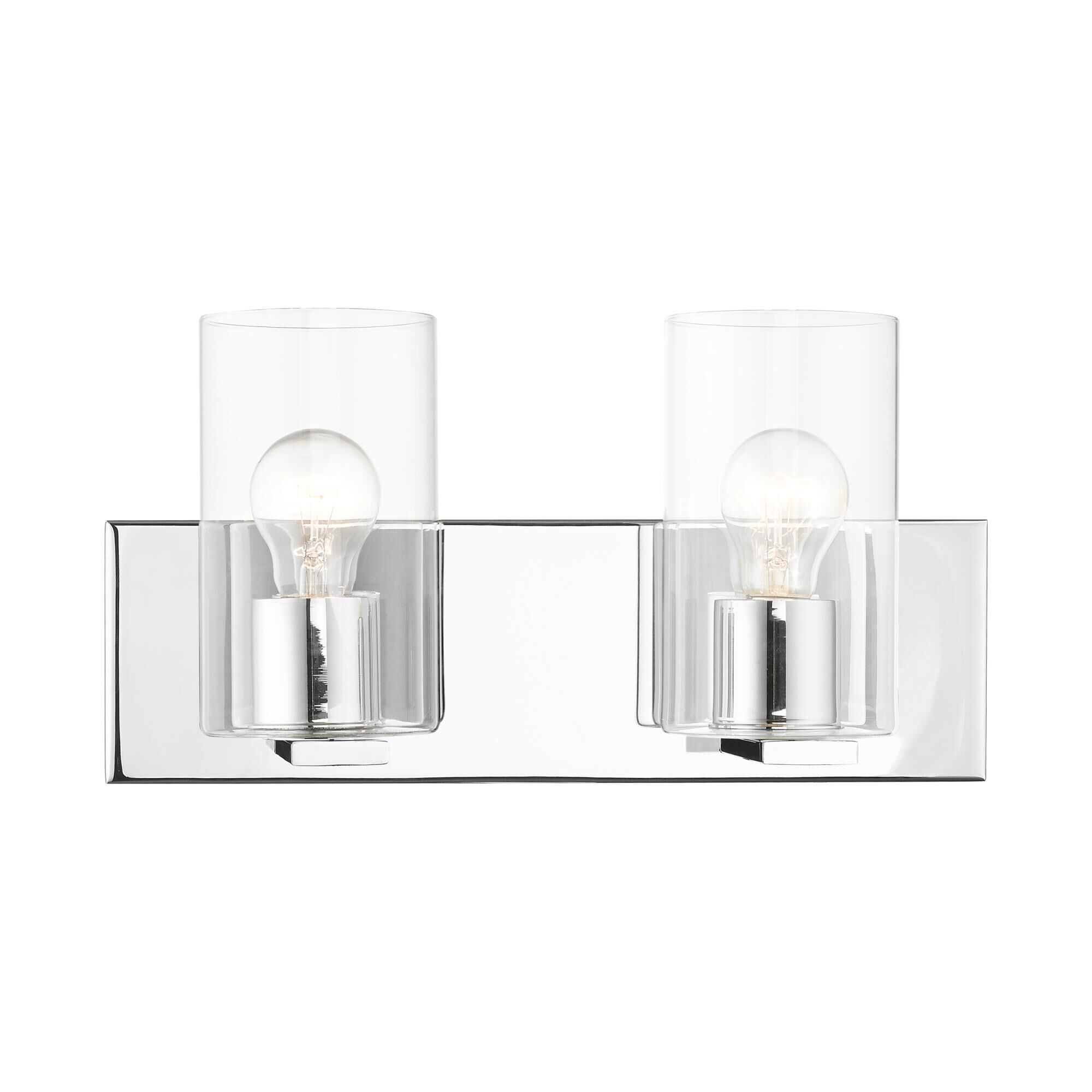 Shown in Polished Chrome finish and Clear glass and Clear Glass shade