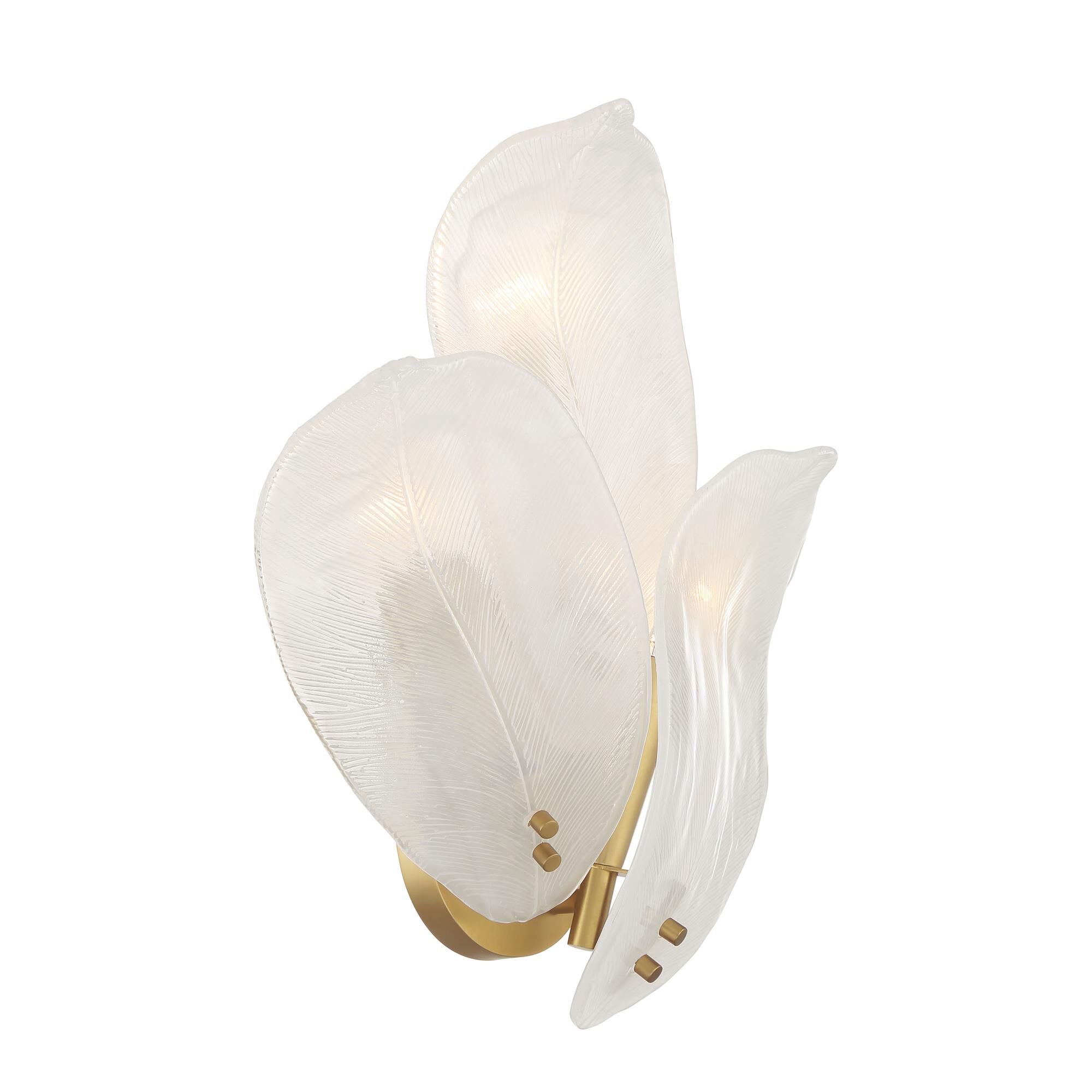 Shown in Legacy Brass finish and White Handmade glass