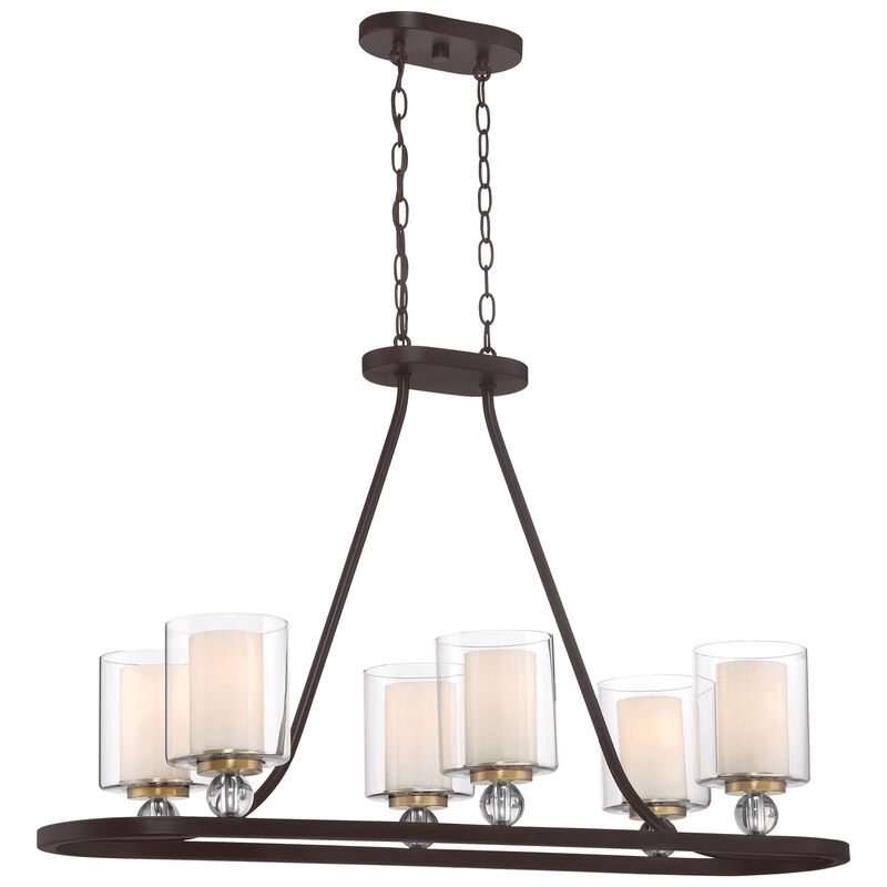 Studio 5 38 Inch 6 Light Linear Suspension Light by Minka Lavery