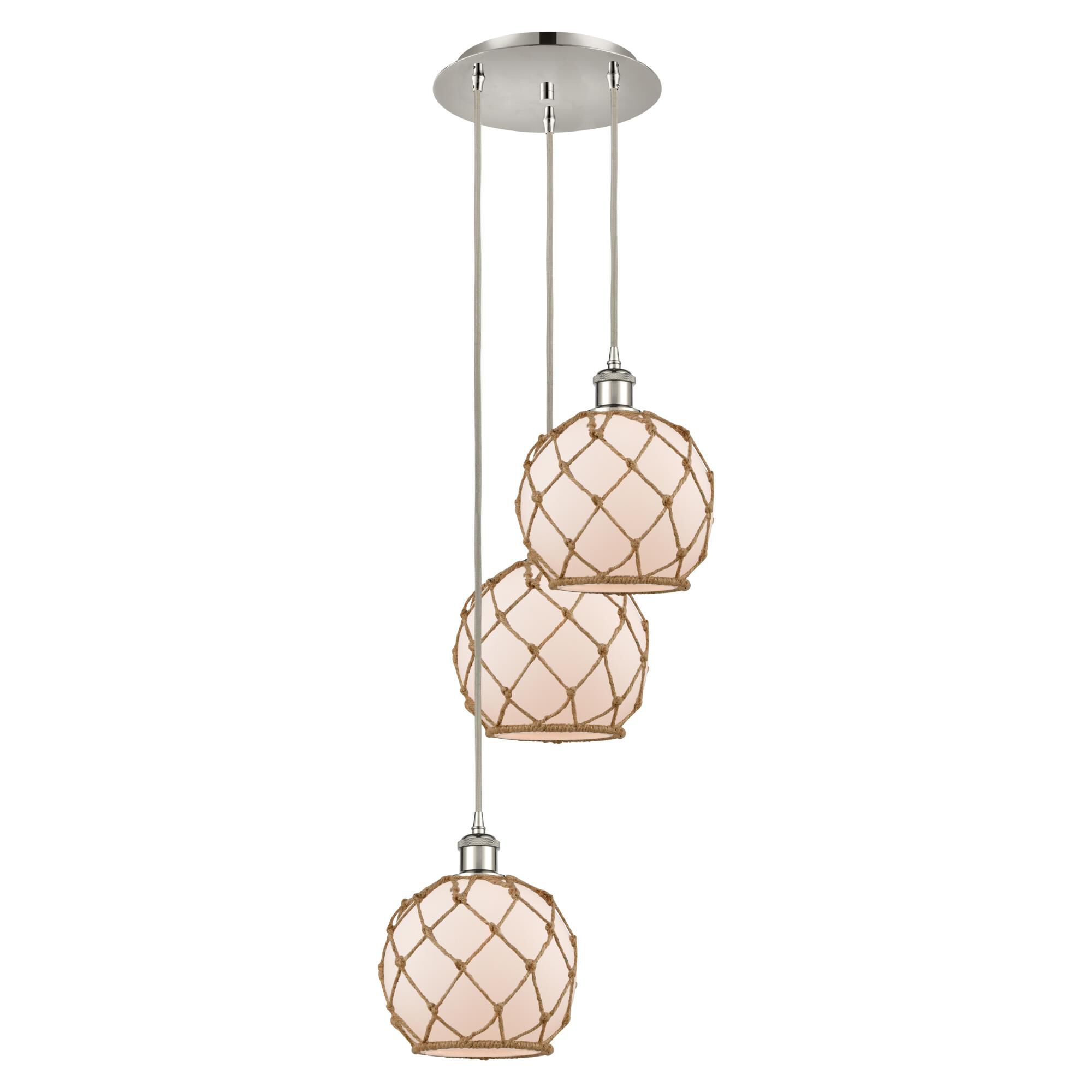 Bruno Marashlian Farmhouse Rope 15 Inch Multi Light Pendant by Innovations Lighting
