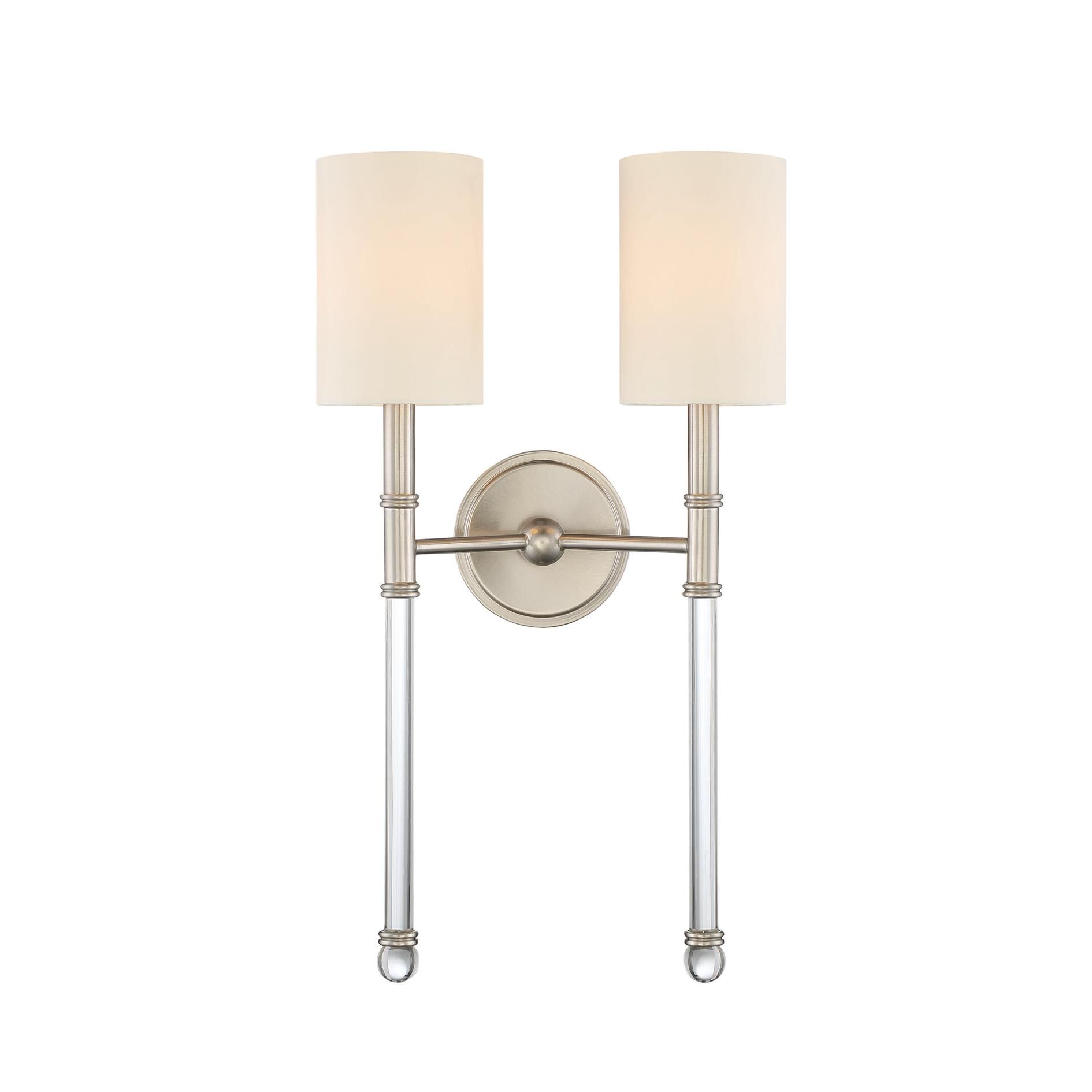 Shown in Satin Nickel finish and Soft White shade