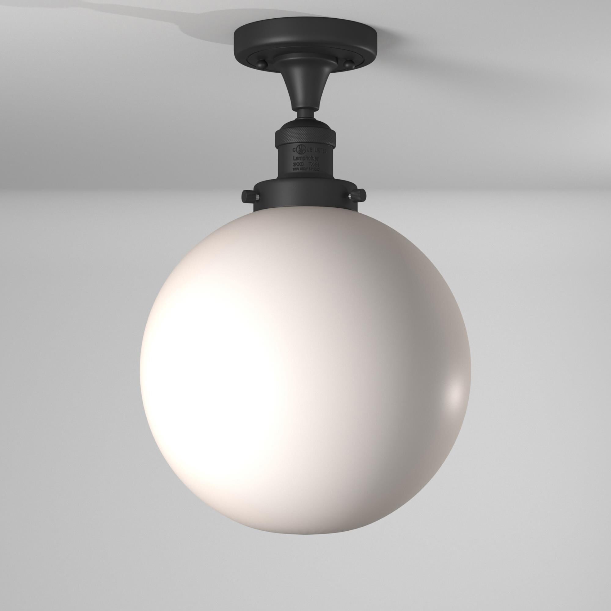 Shown in Matte Black finish and Matte White Cased glass