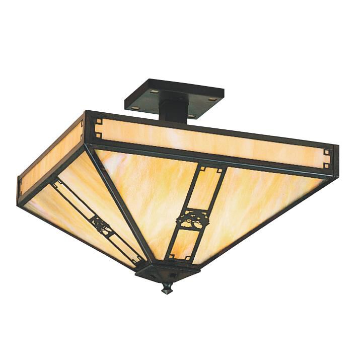 Pasadena 16 Inch 4 Light Semi Flush Mount by Arroyo Craftsman