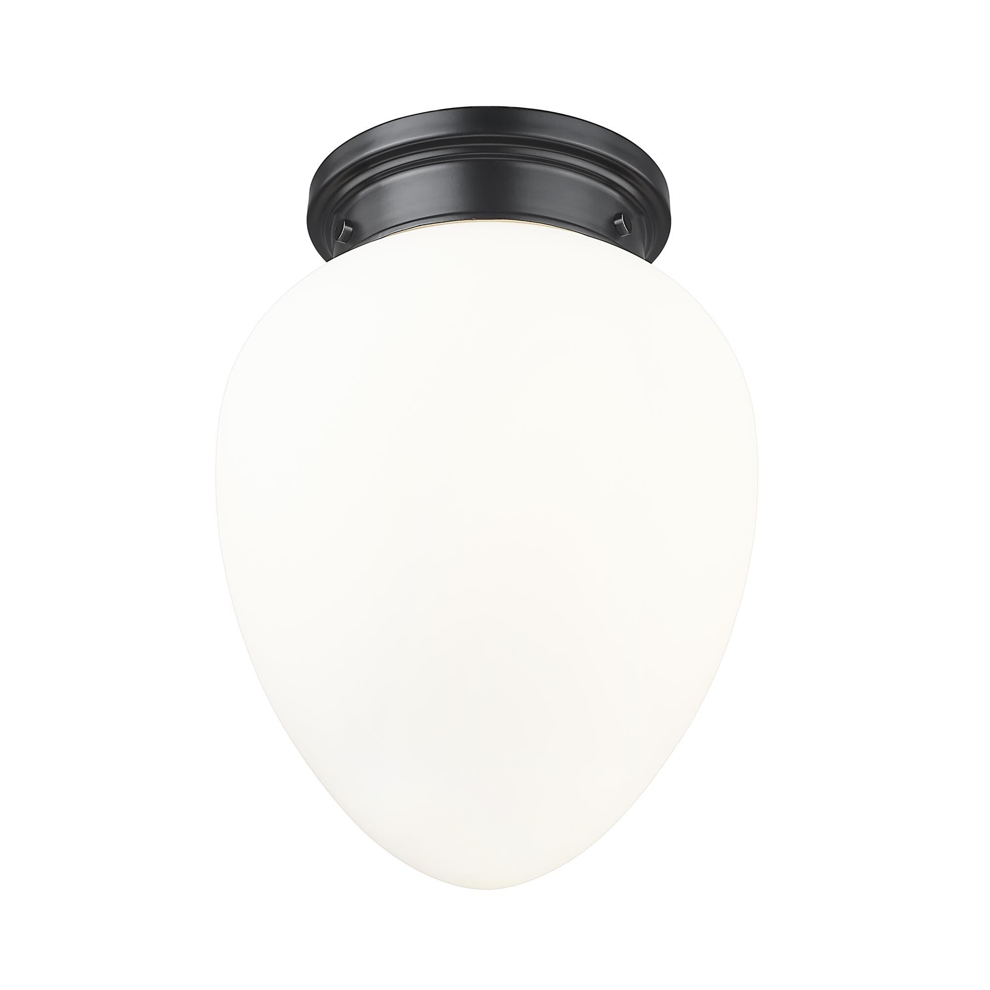 Shown in Matte Black finish and Etched Opal glass and Etched Opal shade