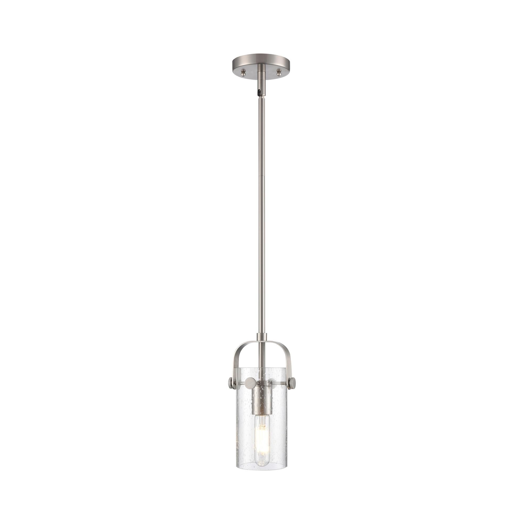 Shown in Satin Nickel finish and Seedy glass