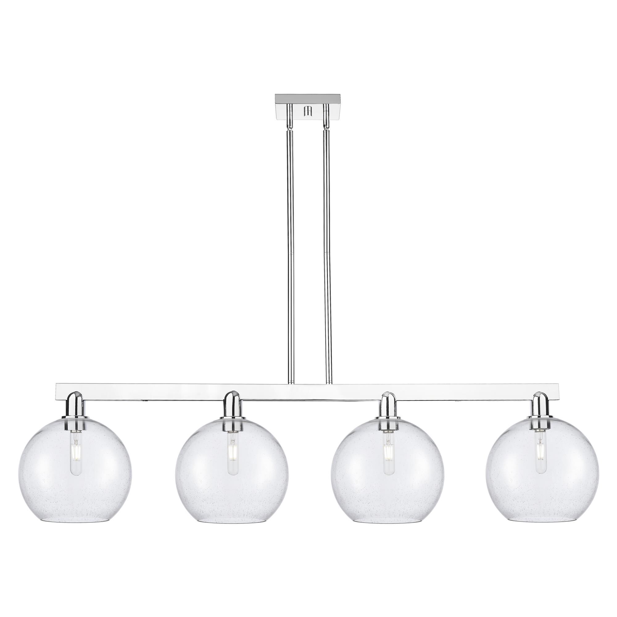 Shown in Polished Chrome finish and Seedy glass