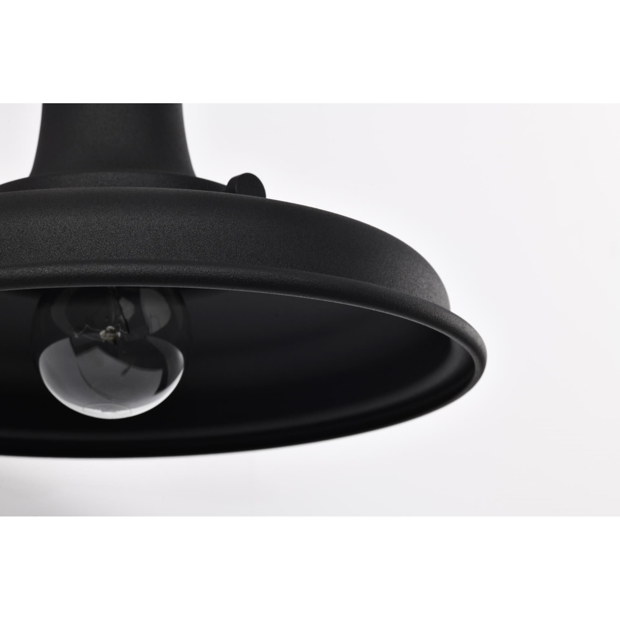 Shown in Black finish and Black shade