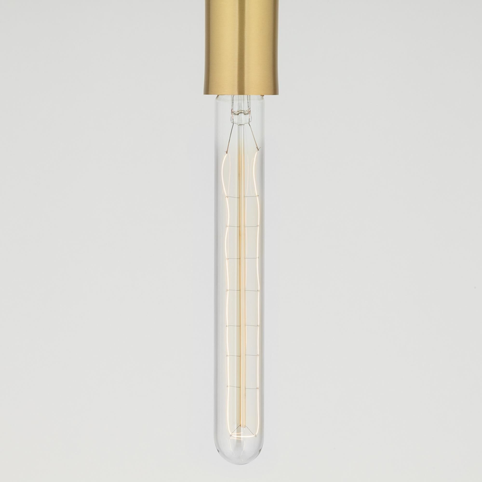 Shown in Aged Brass finish and Clear Crackle glass