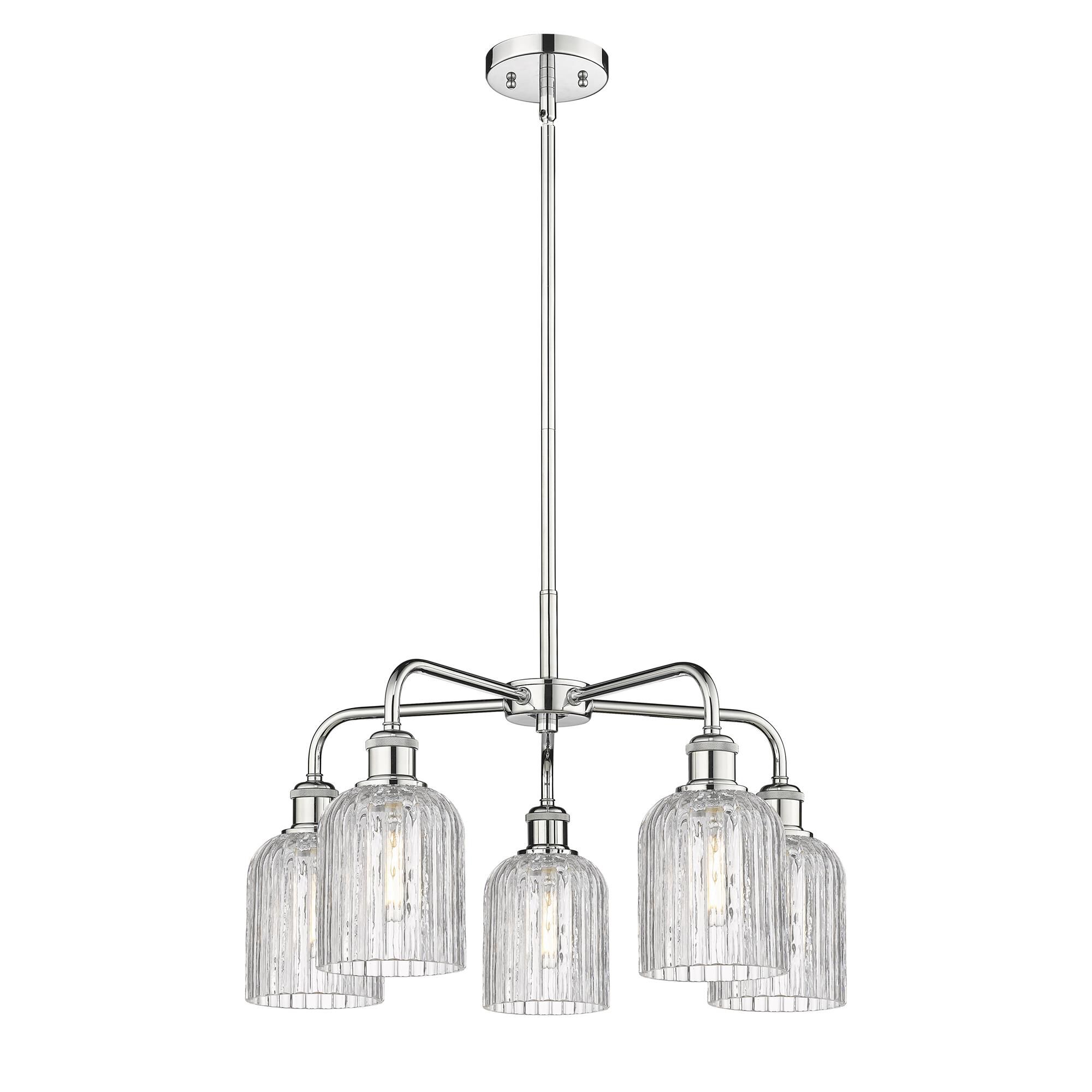 Shown in Polished Chrome finish and Clear glass