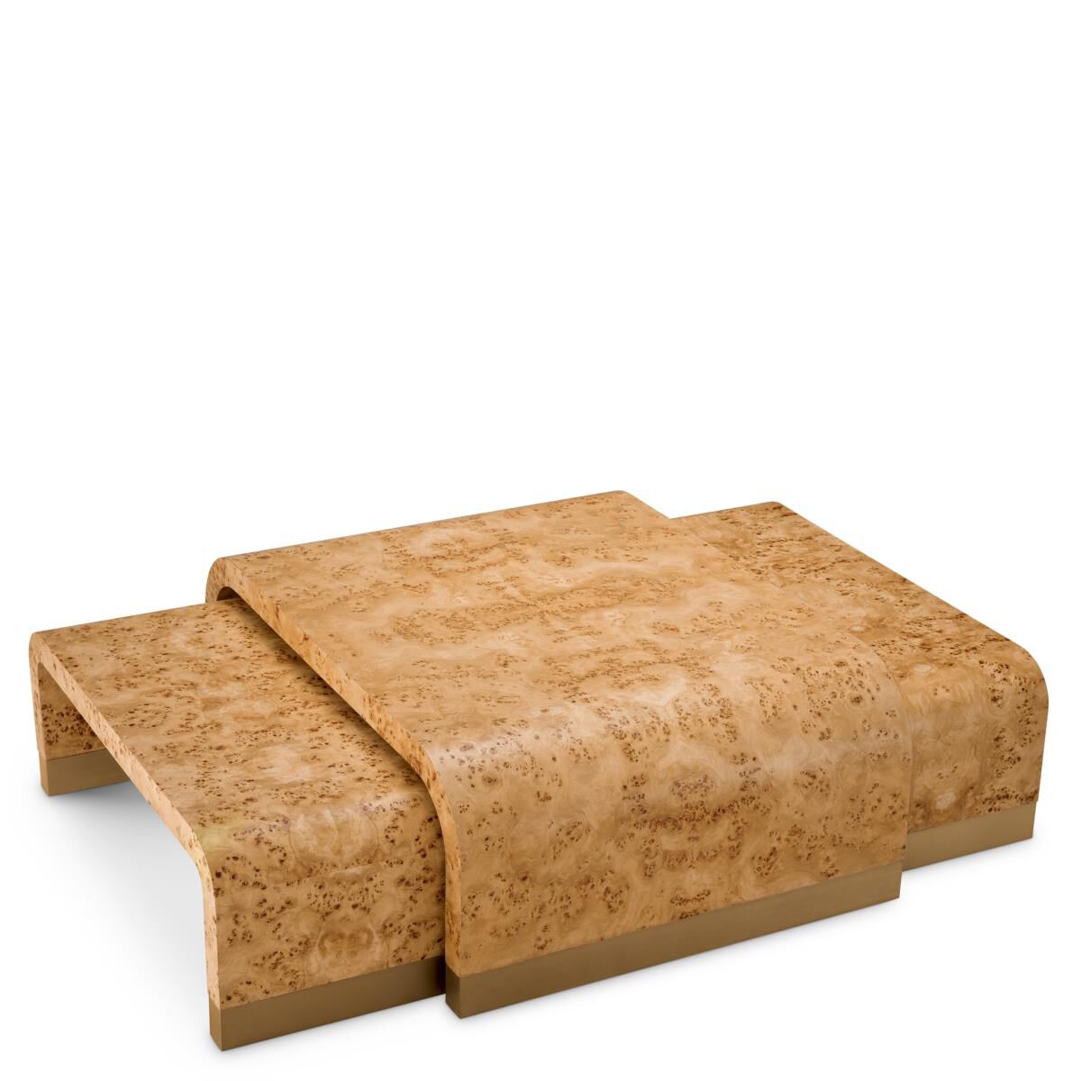 Shown in Light Brown Mappa Burl Veneer, Antique Brass finish