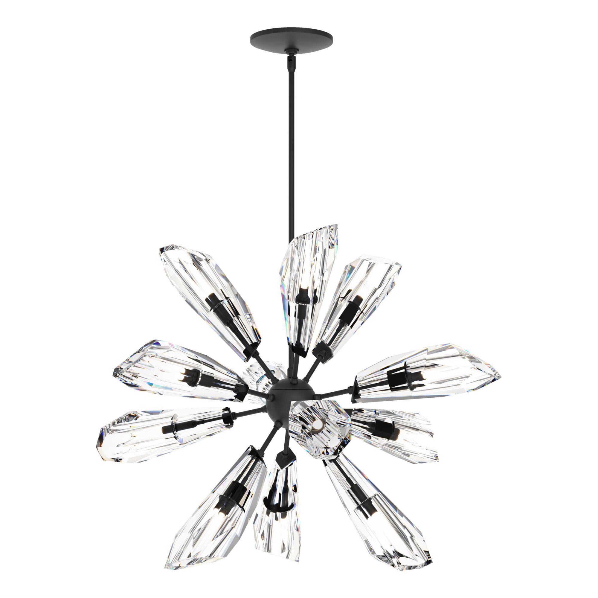 Shown in Black finish and Clear crystal and Clear Crystal shade
