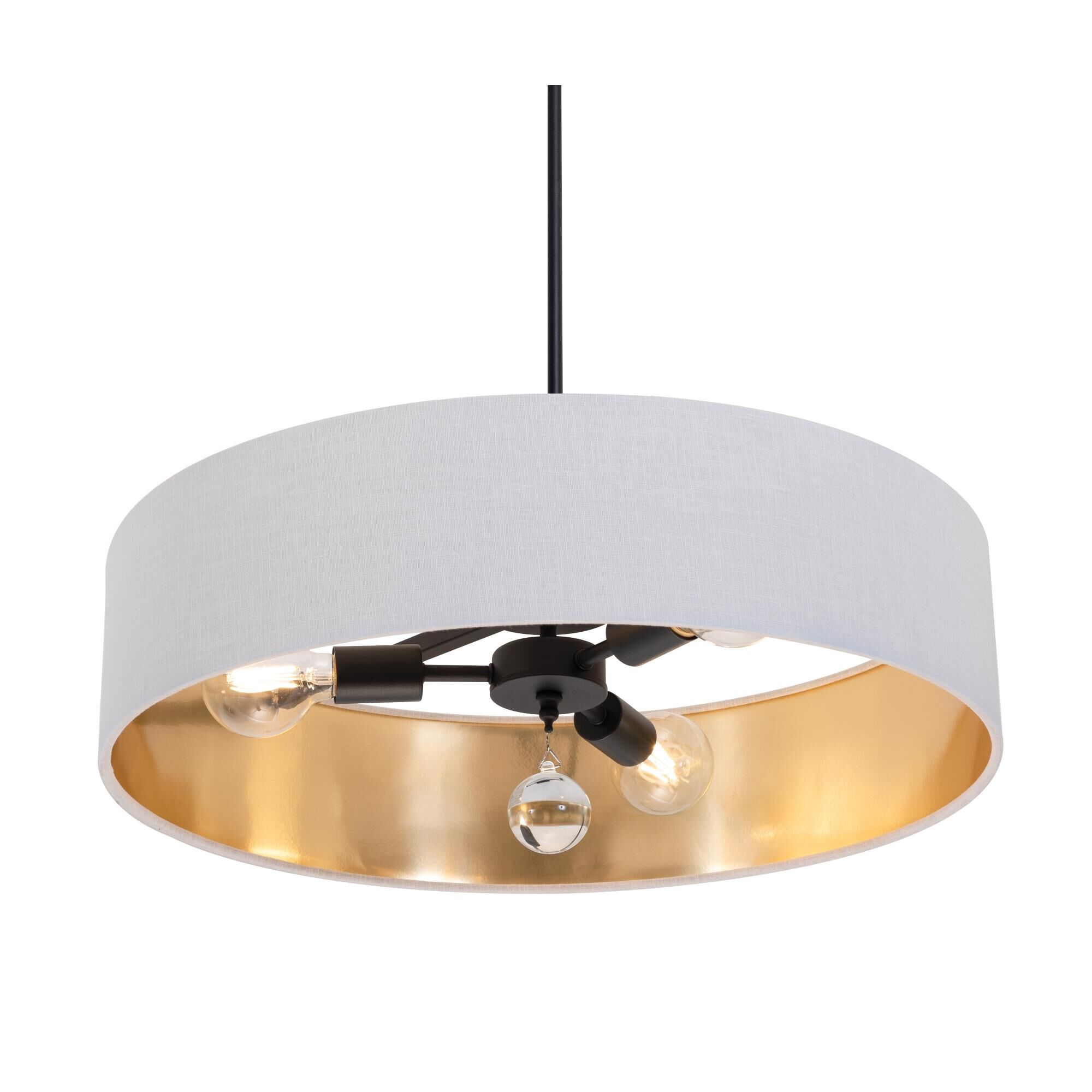 Shown in Black, Gold finish and White/Gold shade