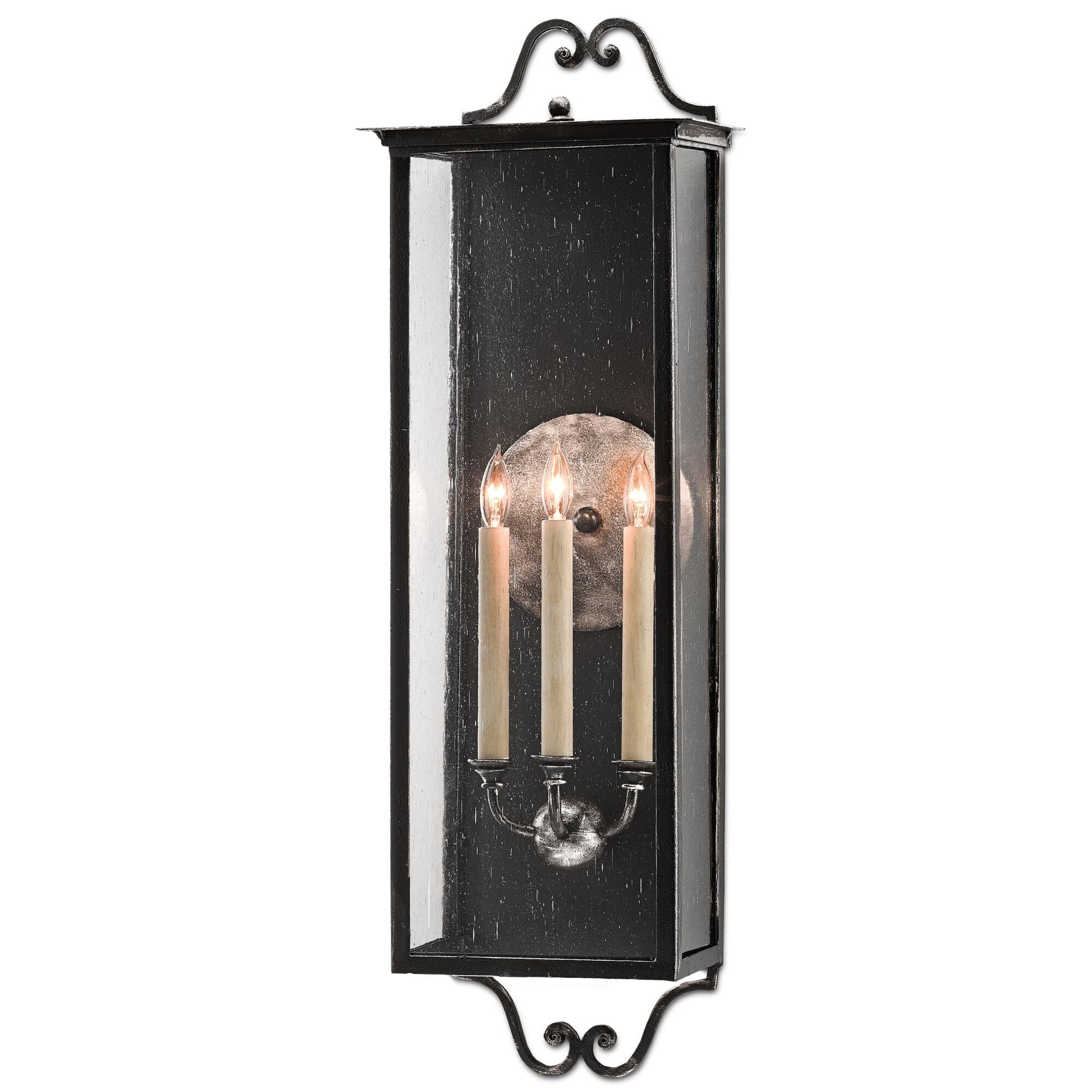 Giatti 35 Inch Tall 3 Light Outdoor Wall Light by Currey and Company