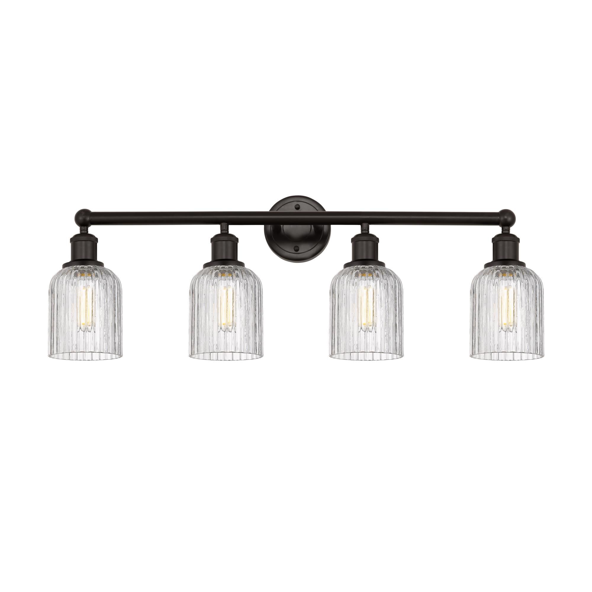 Shown in Oil Rubbed Bronze finish and Clear glass