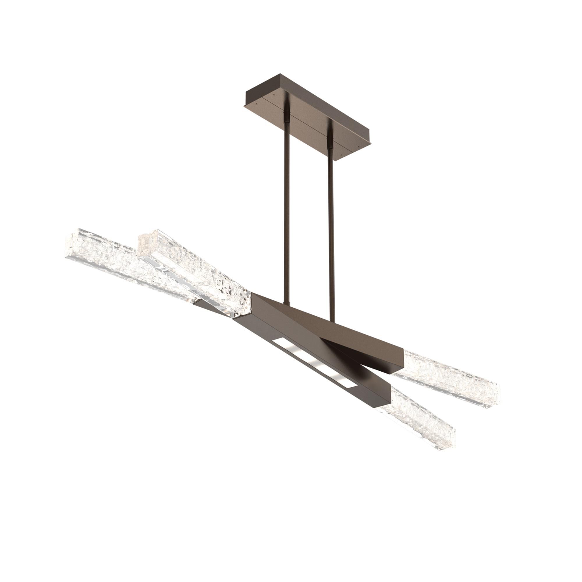 Glacier 51 Inch 8 Light Linear Chandelier,