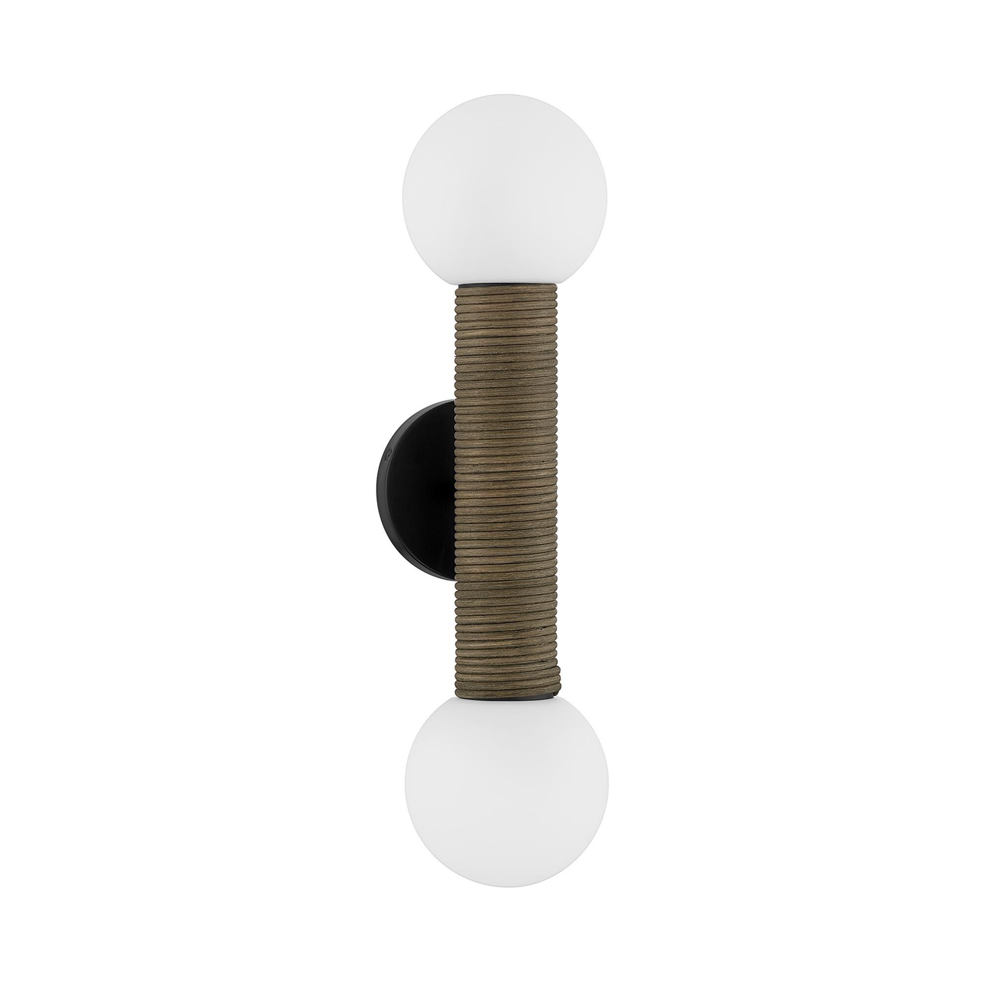 Shown in Matte Black finish and White Opal glass