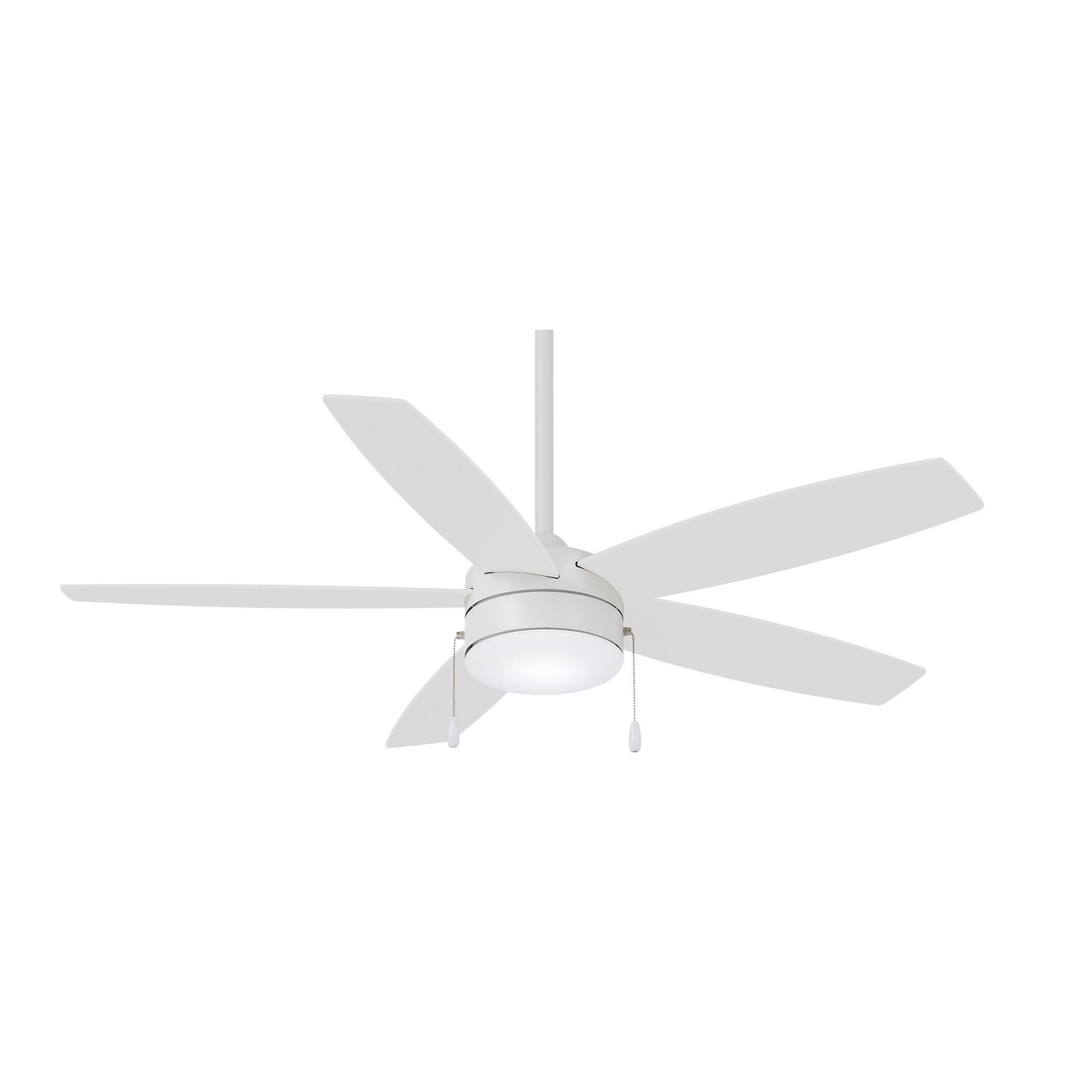Shown in Flat White finish and White Frosted glass and Glass shade