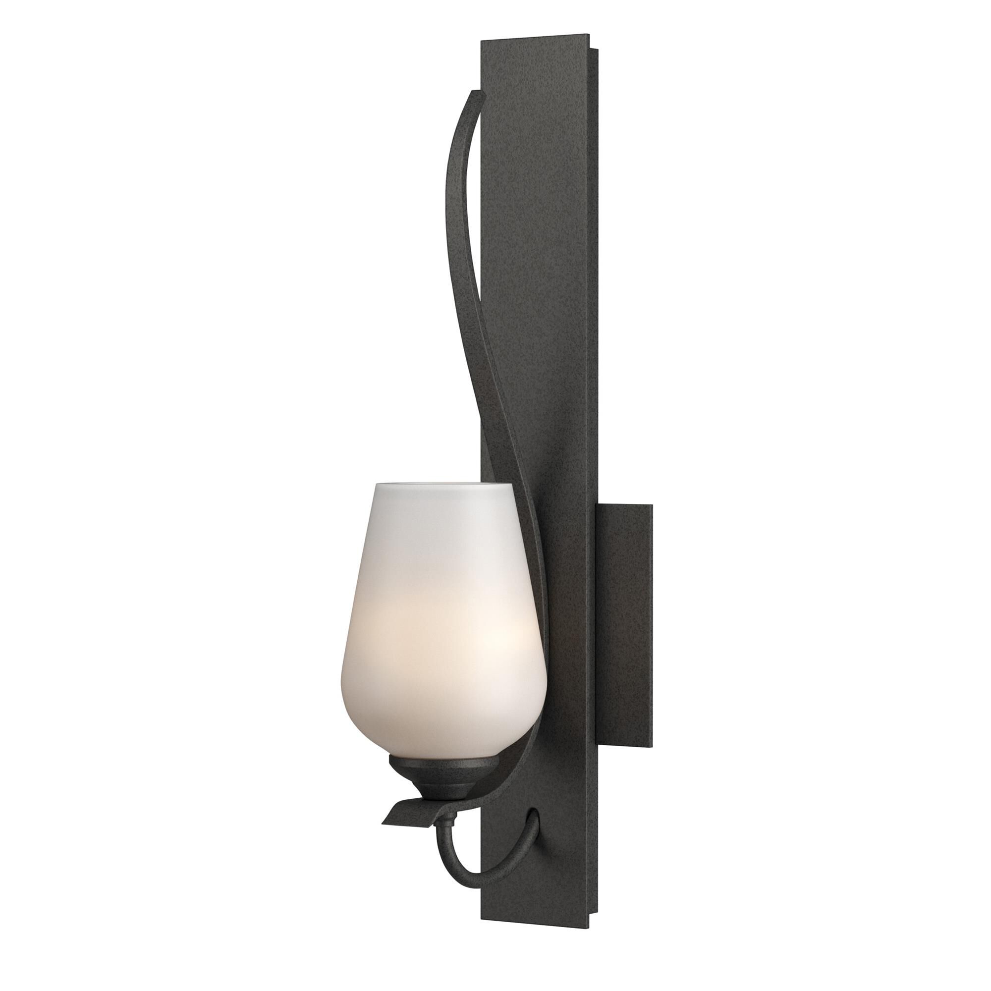 Shown in Natural Iron finish and Opal  glass