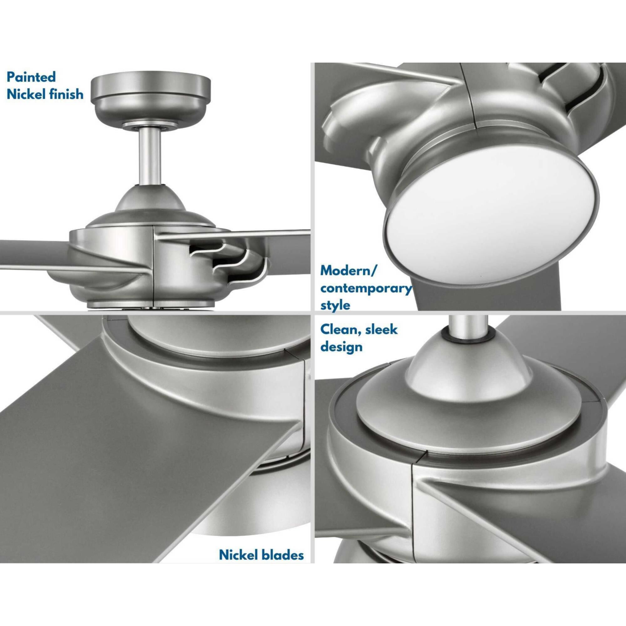 Shown in Painted Nickel finish and Frosted glass