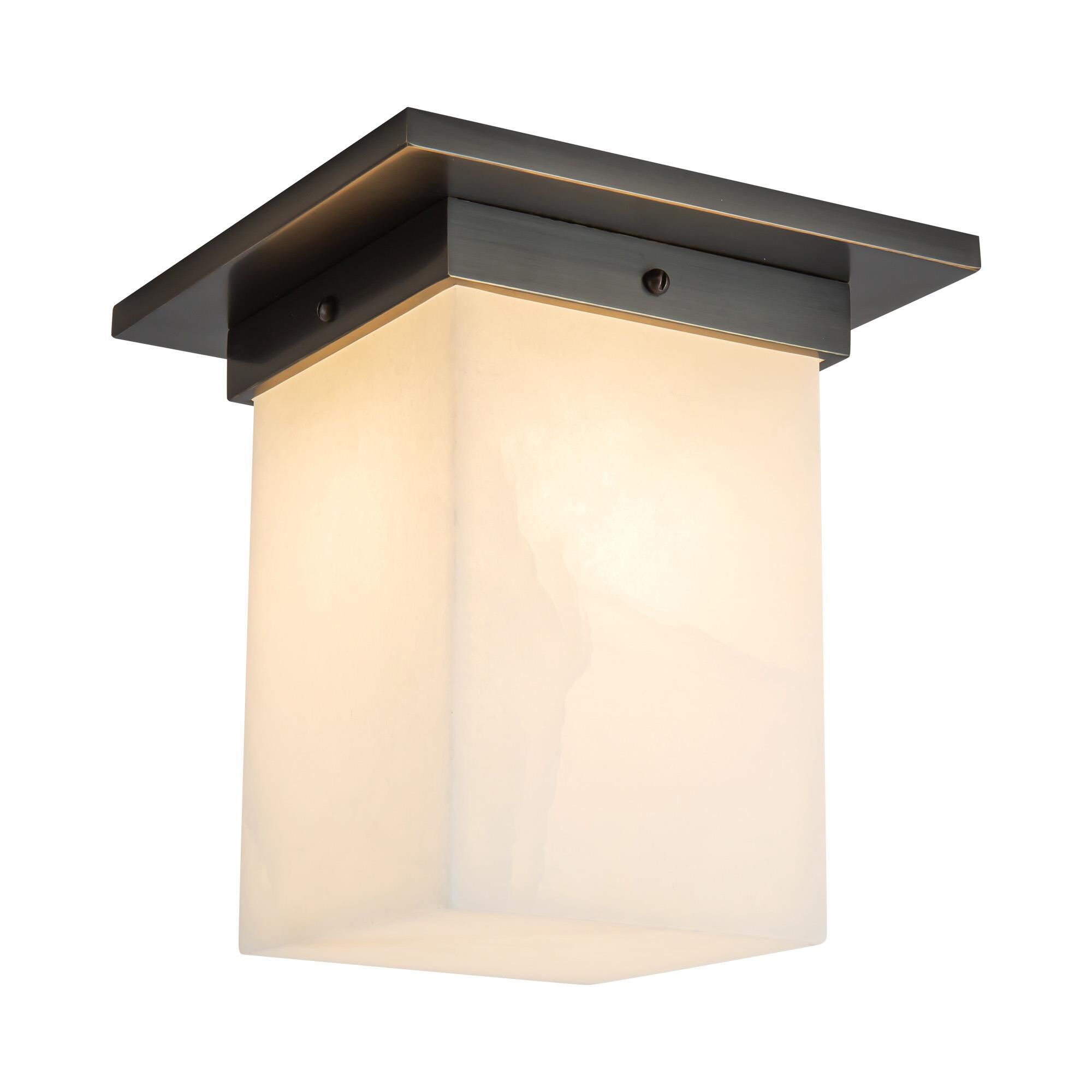 Shown in Urban Bronze finish and Alabaster glass