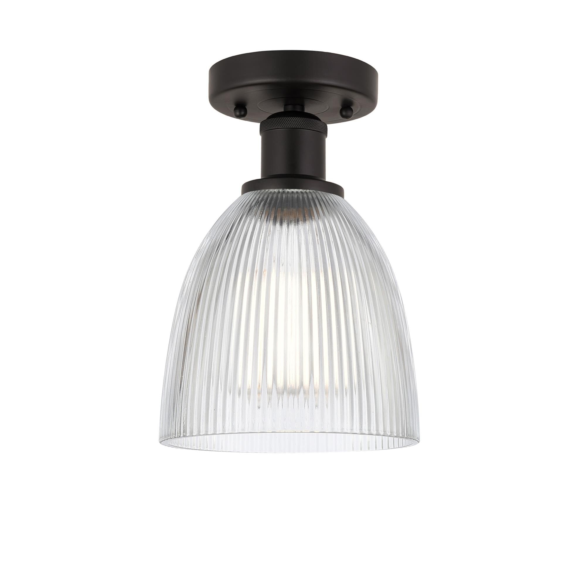 Shown in Oil Rubbed Bronze, Clear finish and Clear glass and Clear Glass shade